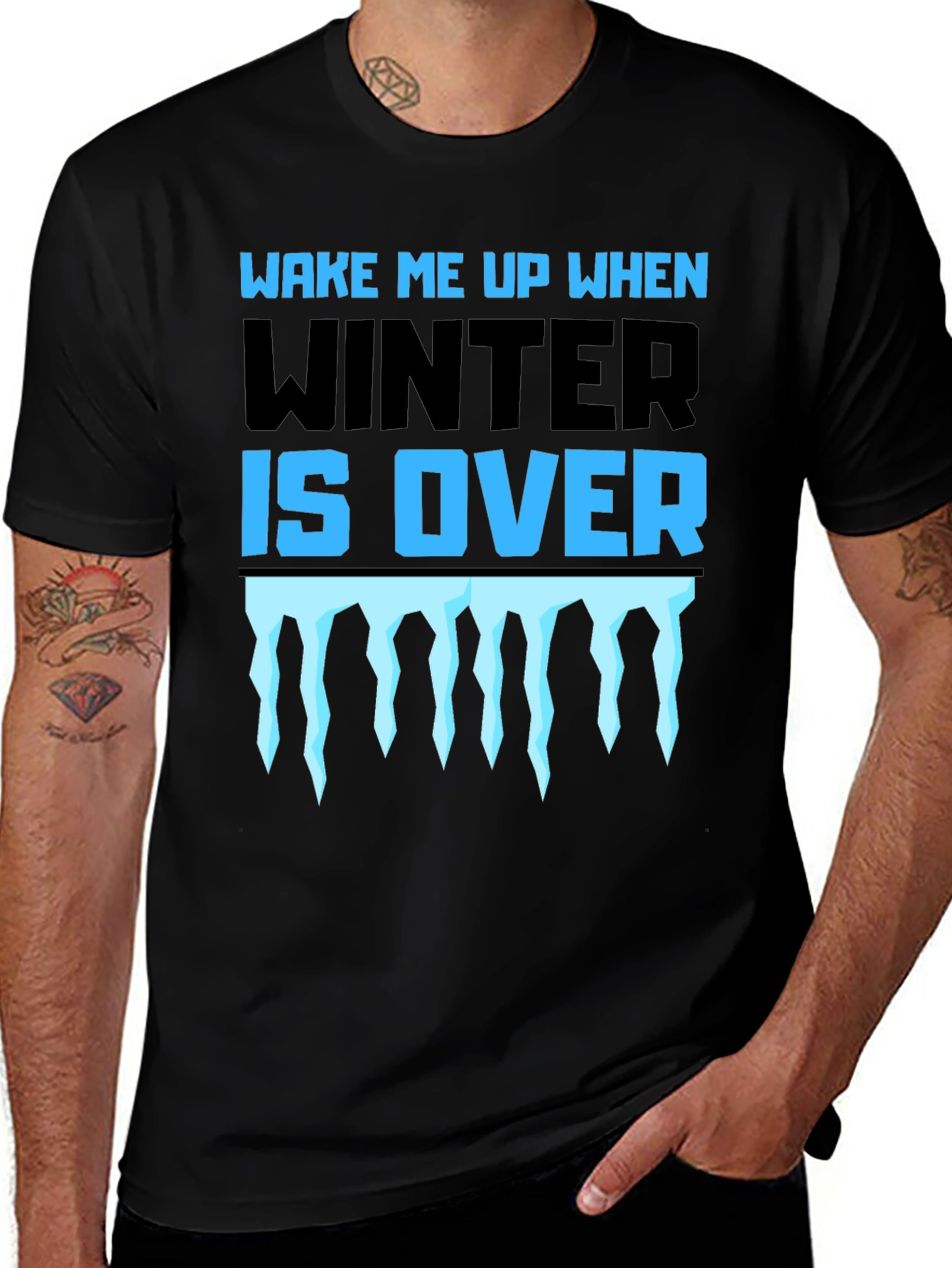 Variant 2 of Wake Me Up When Winter Is Over Graphic Tee