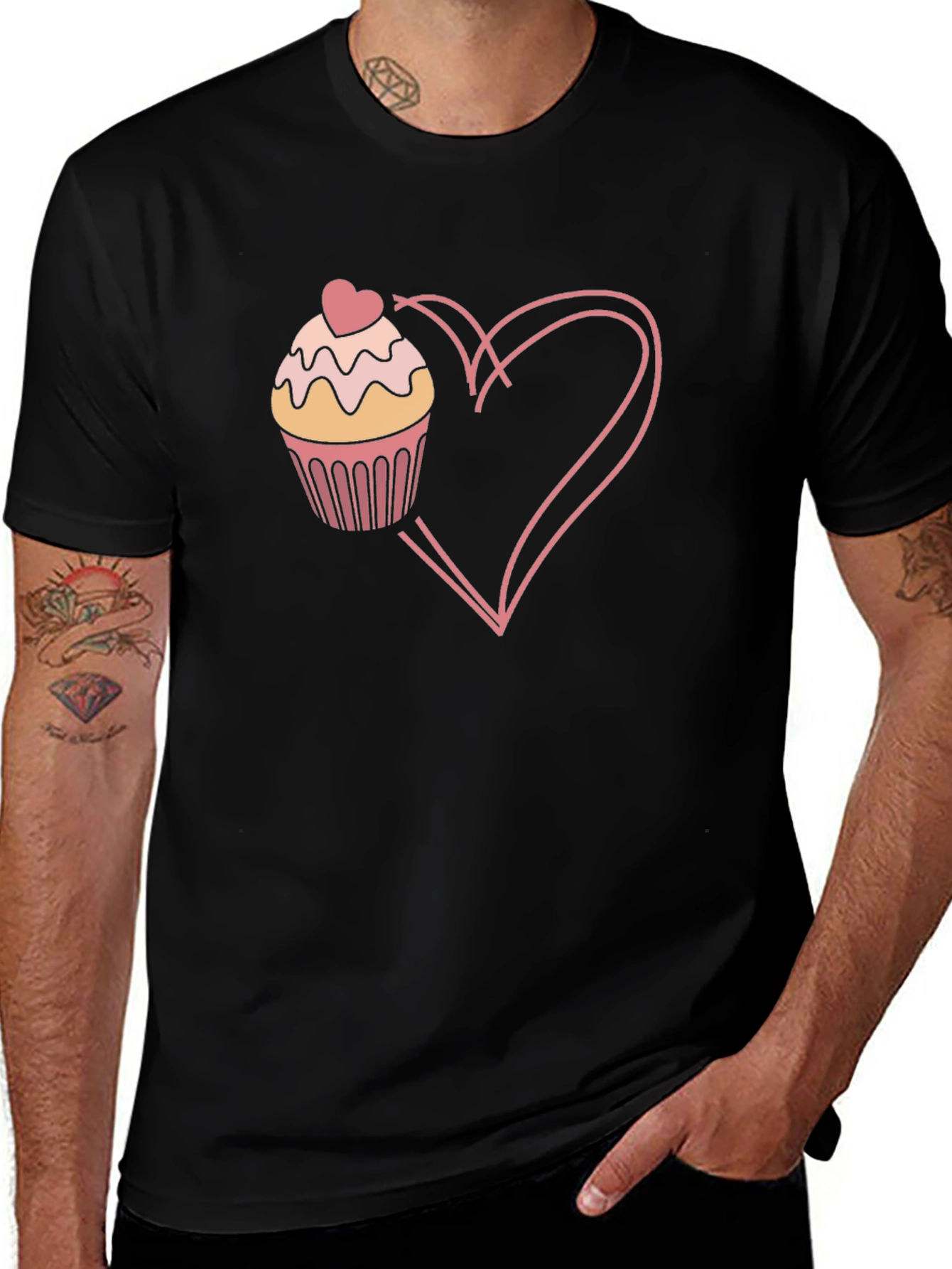 Variant 25 of Cupcake Heart Graphic T-Shirt
