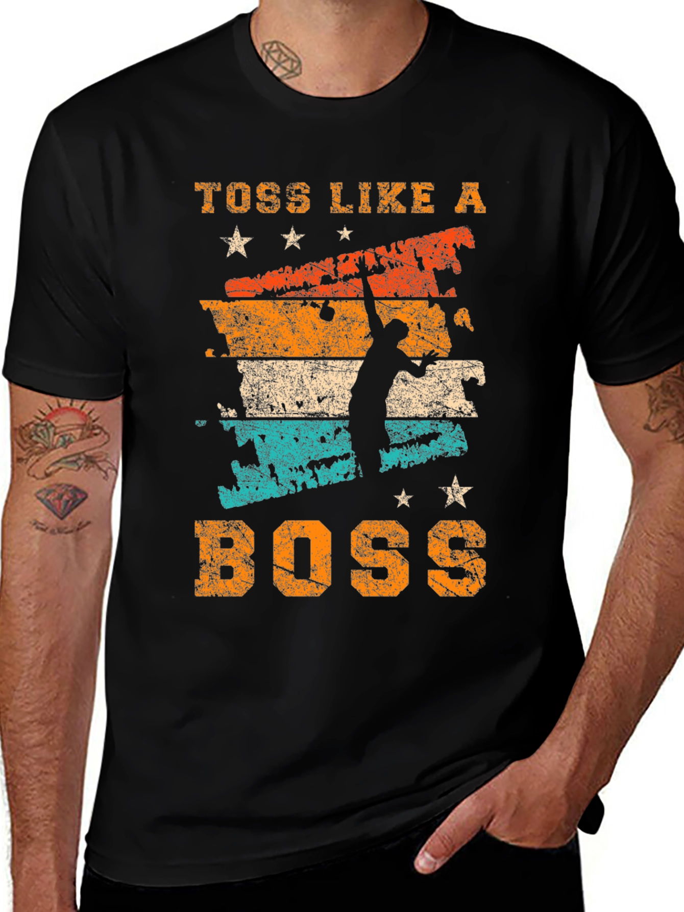 Variant 15 of Toss Like A Boss Volleyball Graphic Tee