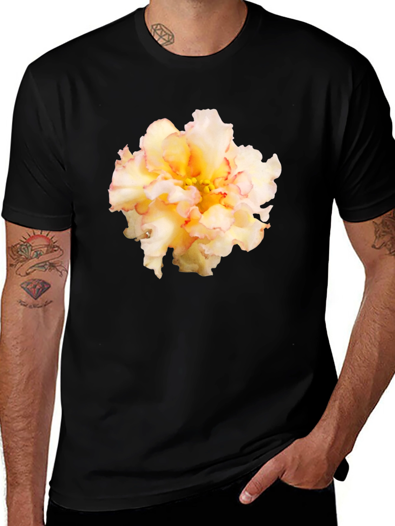 Variant 2 of Floral Graphic Tee - Modern Soft Cotton Blend T-Shirt