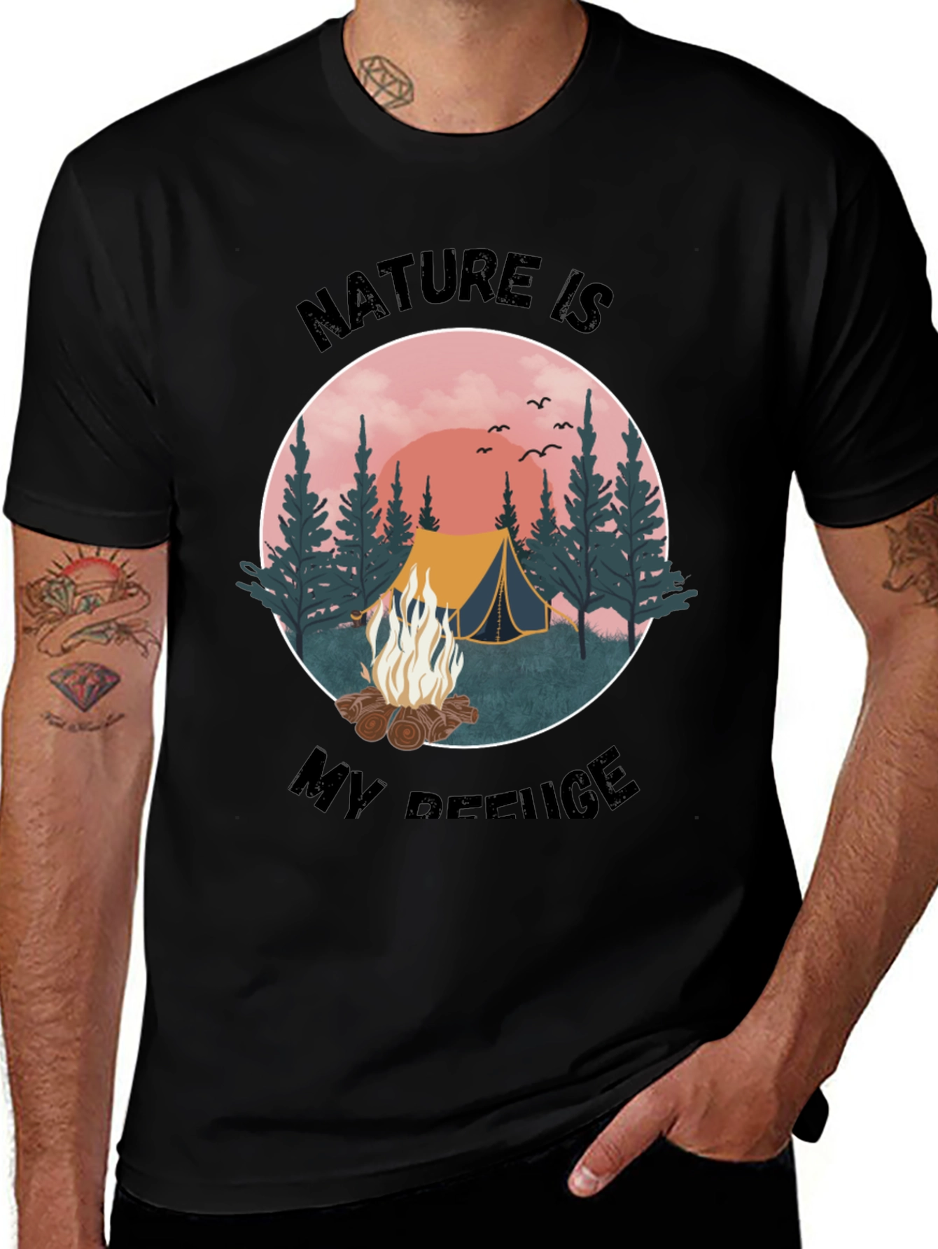 Nature Is My Refuge Camping Graphic Tee