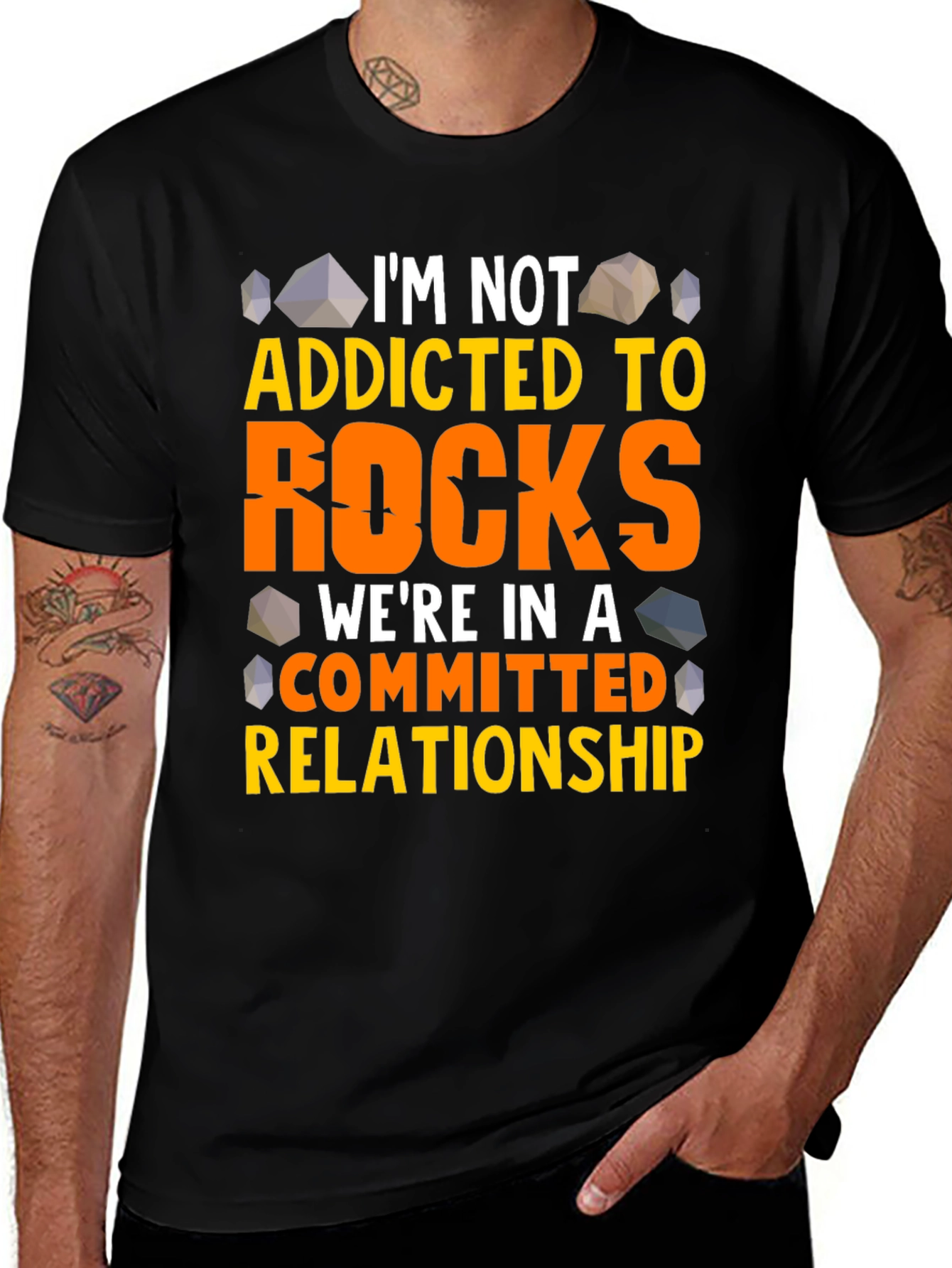 Variant 7 of Funny Rocks T-Shirt - I'm Not Addicted
