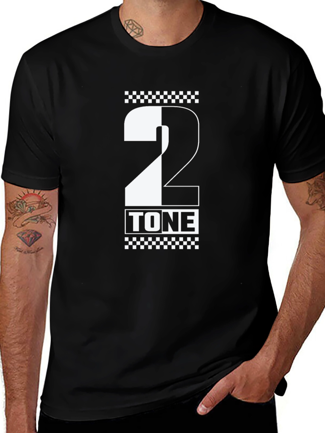Variant 24 of Two Tone Graphic Black T-Shirt