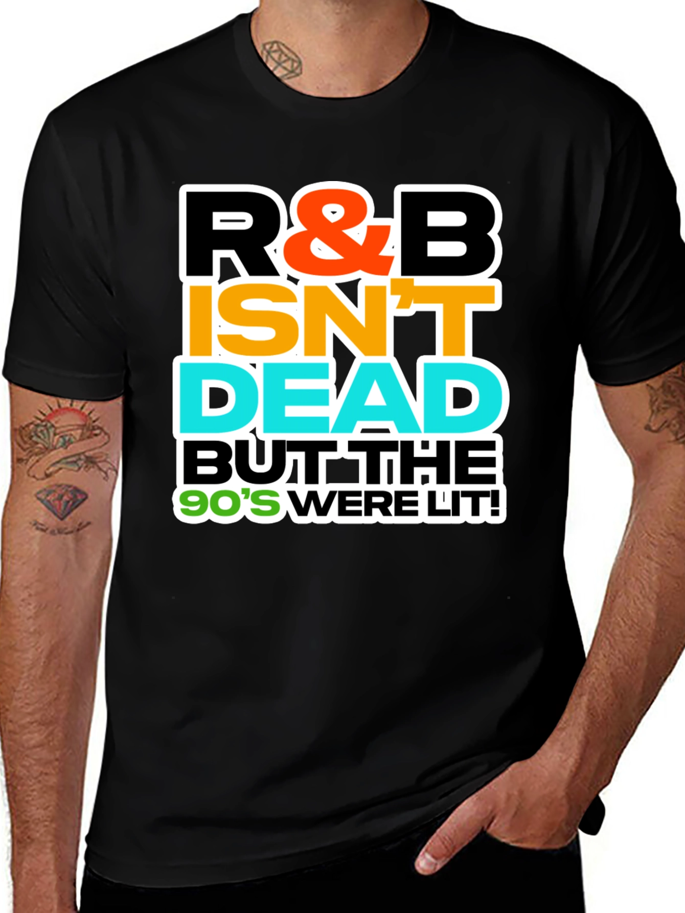 R&B Isn't Dead Men's Graphic Tee - 90s Were Lit!