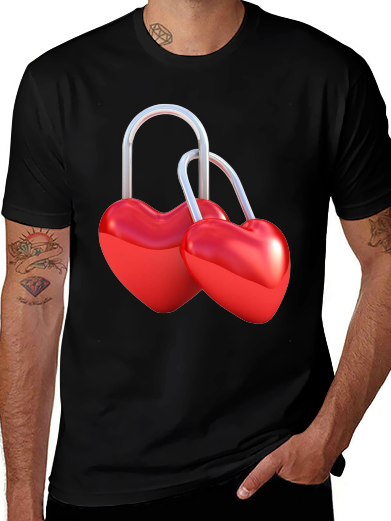 Variant 10 of Heart Lock T-Shirt - Unique Graphic Tee