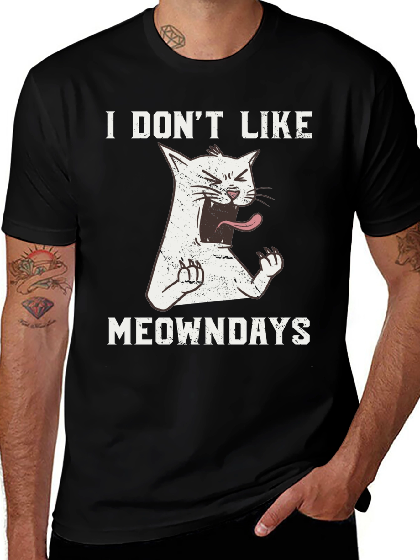 Variant 17 of I Don't Like Meowndays Cat Graphic T-Shirt