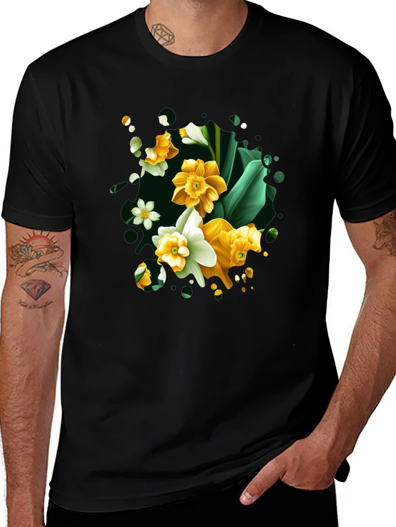 Variant 13 of Floral Daffodil T-Shirt - Elegant Spring Fashion