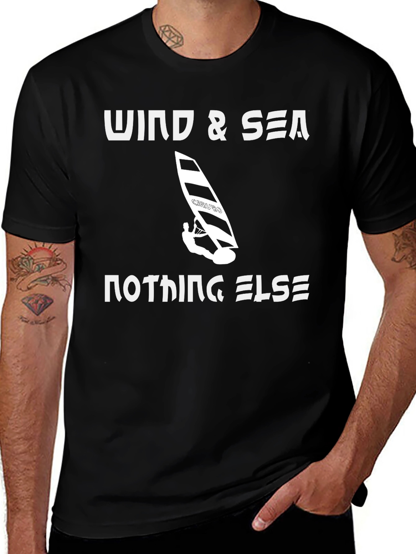 Variant 23 of Wind & Sea Black Graphic Tee