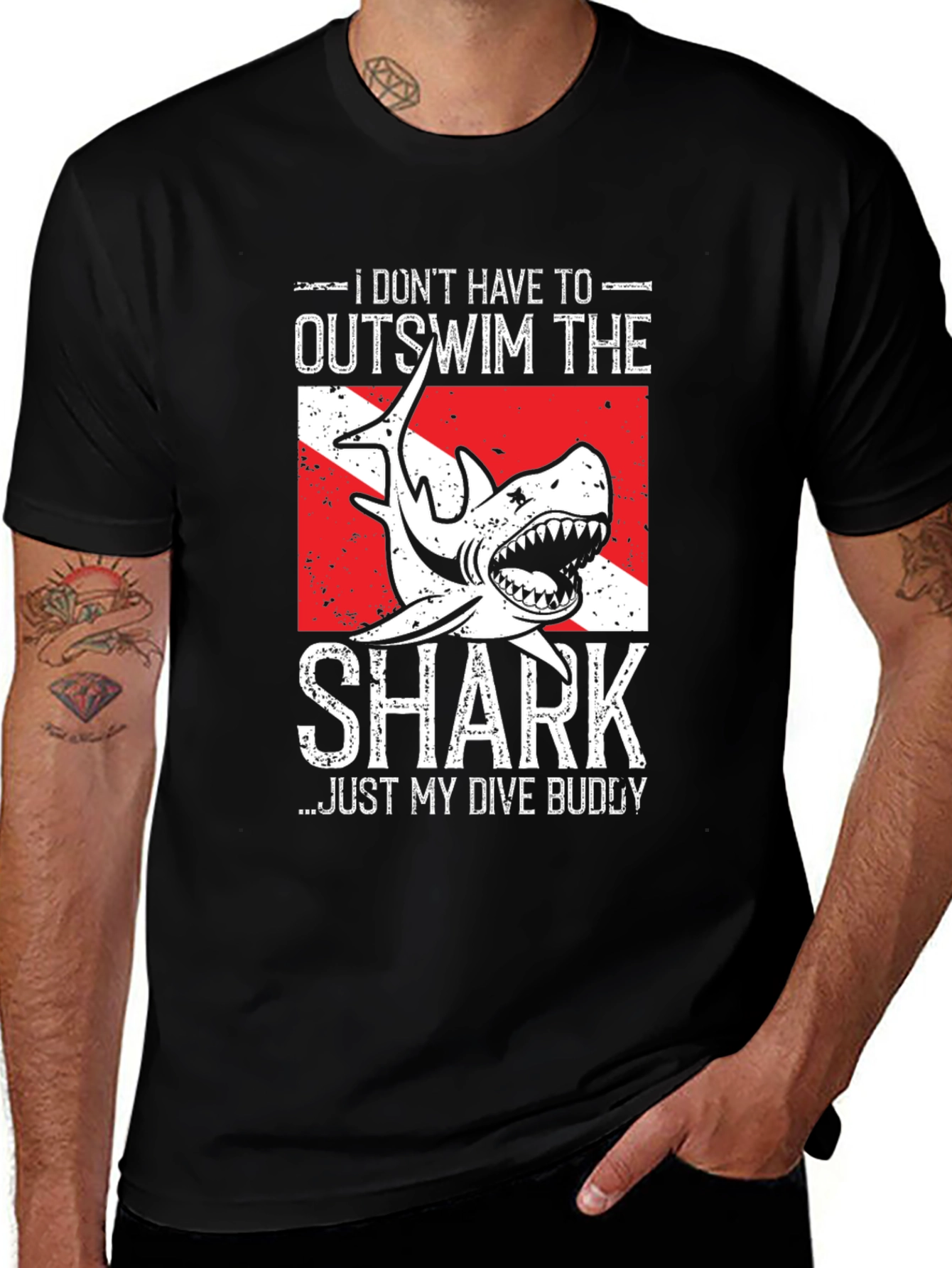 Variant 5 of Diver Buddy Shark T-Shirt