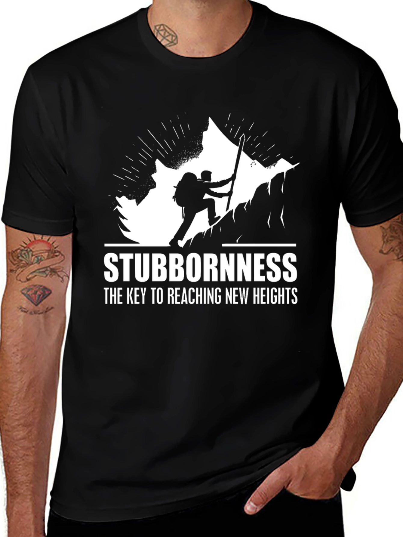 Variant 19 of Stubbornness Climbing T-Shirt - New Heights