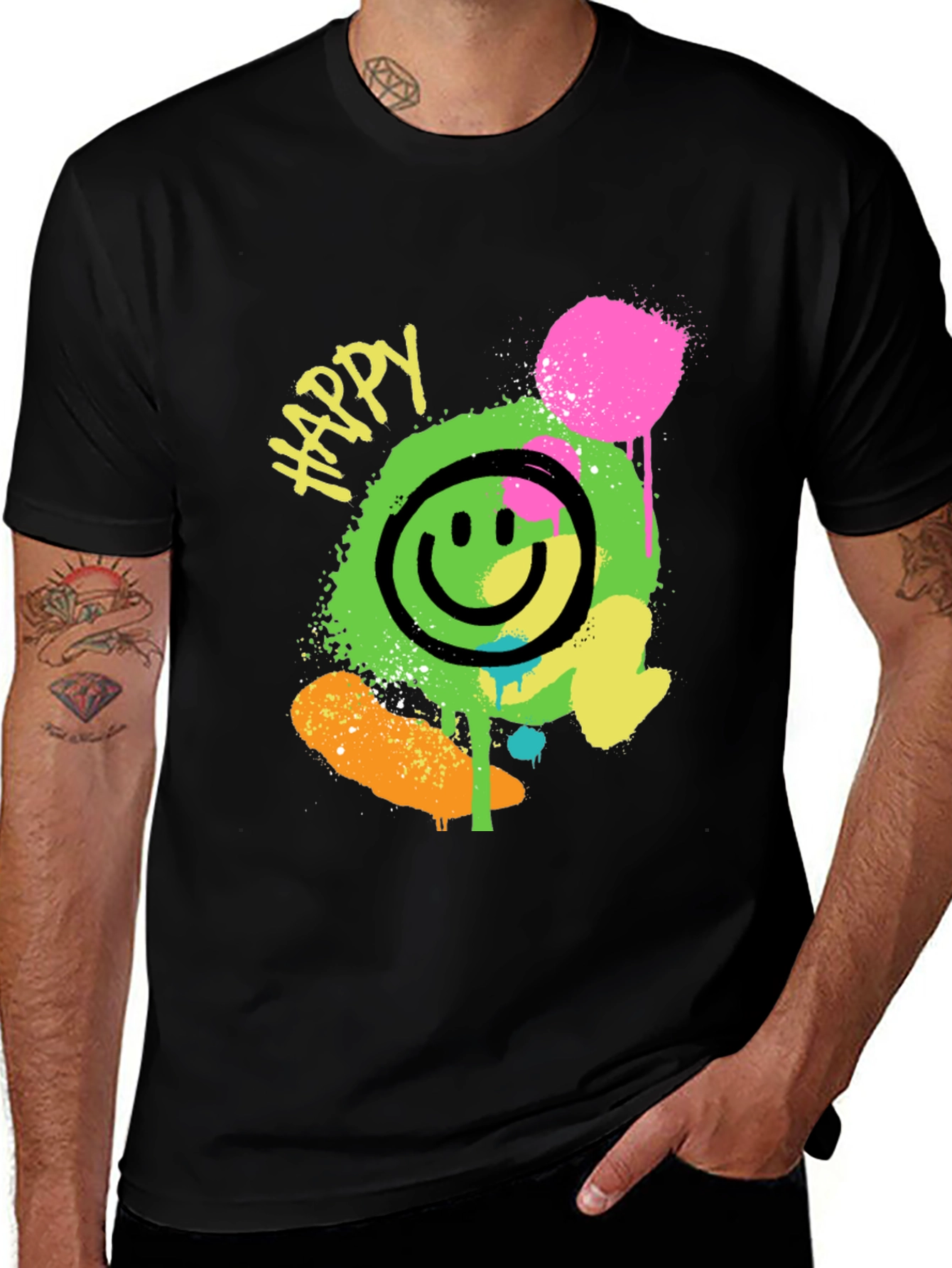 Happy Smiley Face Graphic Tee