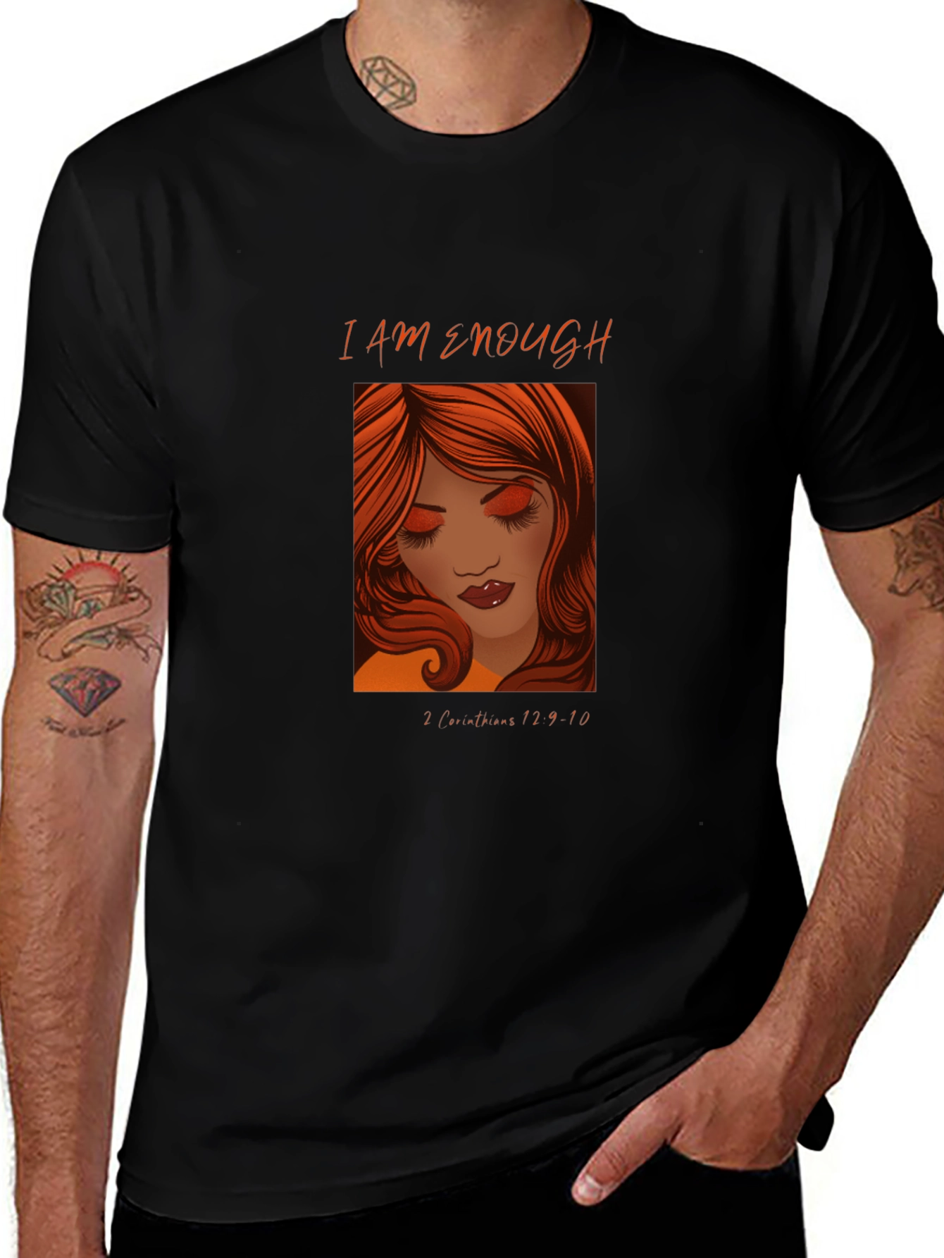 I Am Enough Graphic Tee - Black T-Shirt