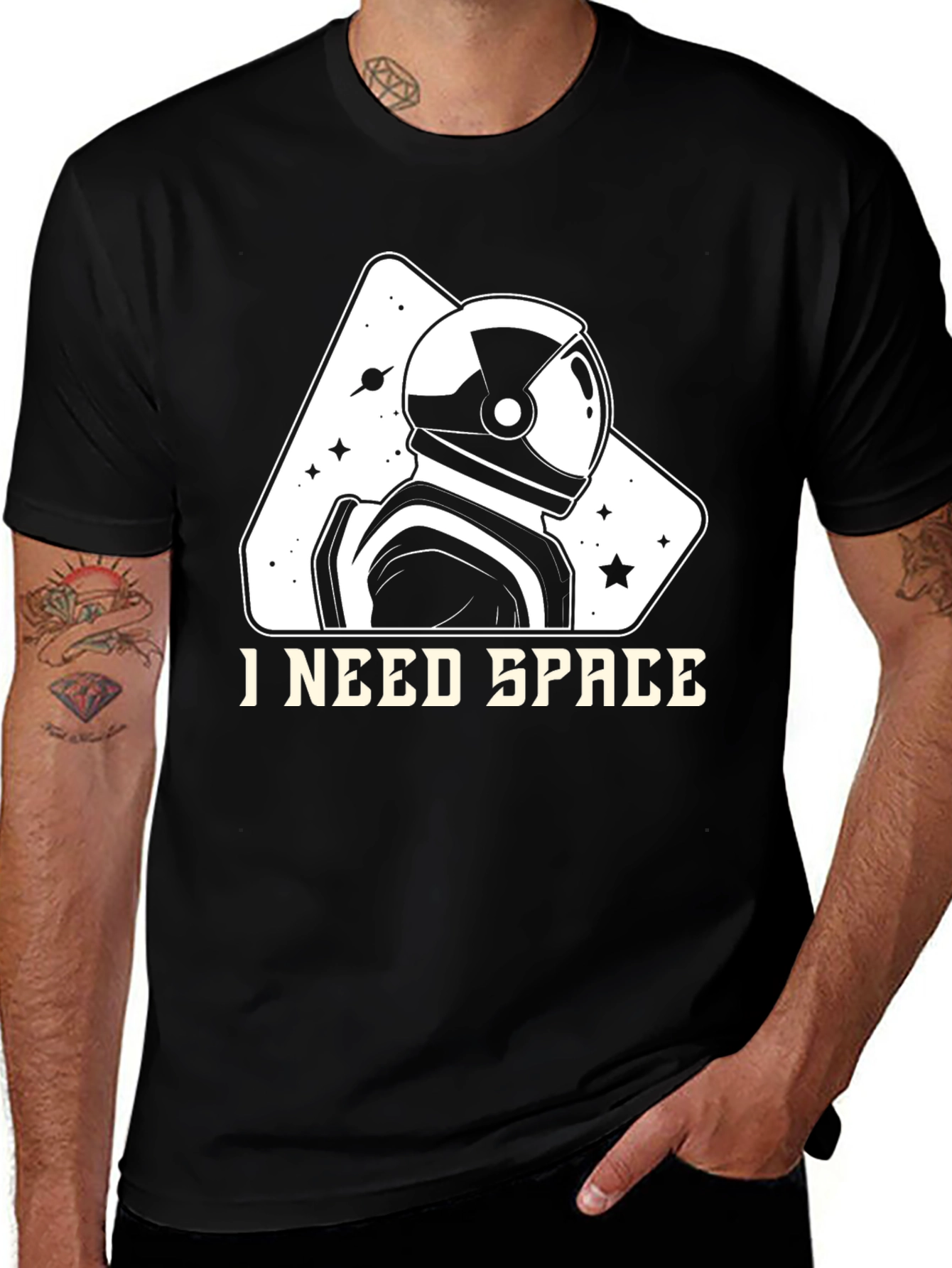 Variant 21 of I Need Space T-Shirt Astronaut Graphic Tee