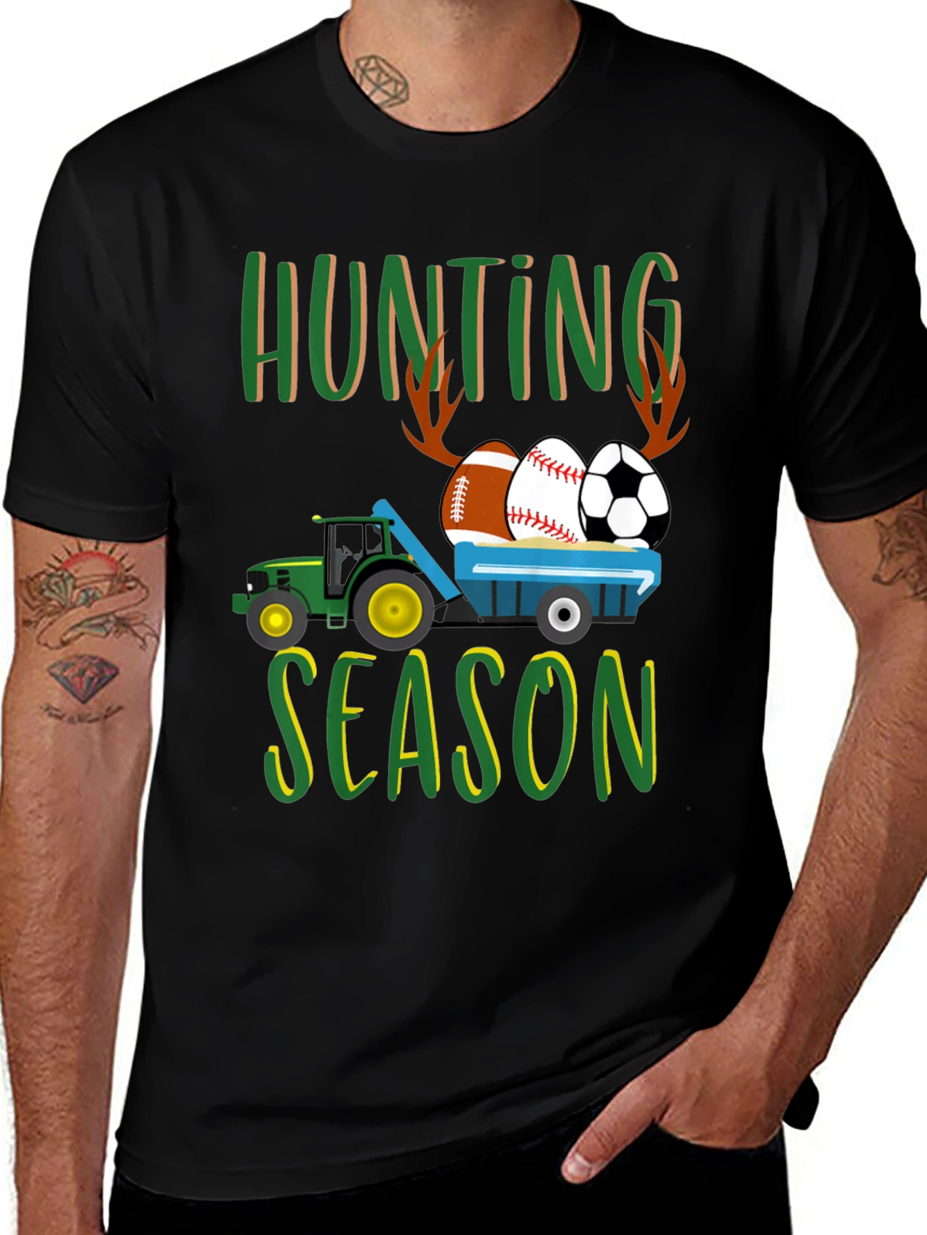 Variant 3 of Hunting Season Sports Tractor T-Shirt