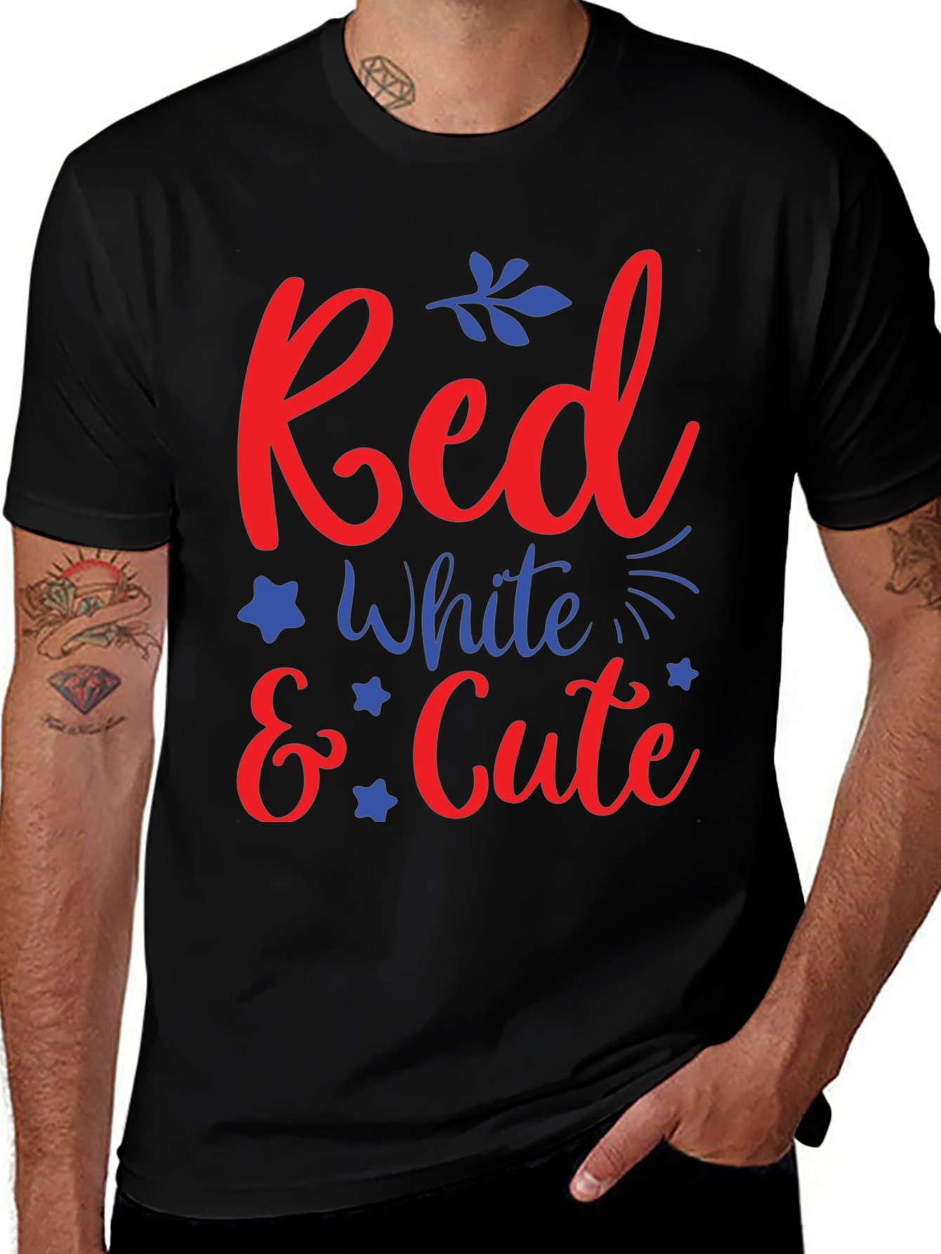 Variant 7 of Red, White & Cute Patriotic Graphic T-Shirt