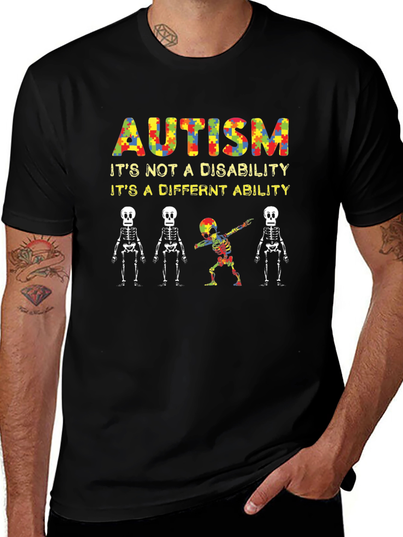 Autism Awareness Graphic Tee - It's a Different Ability