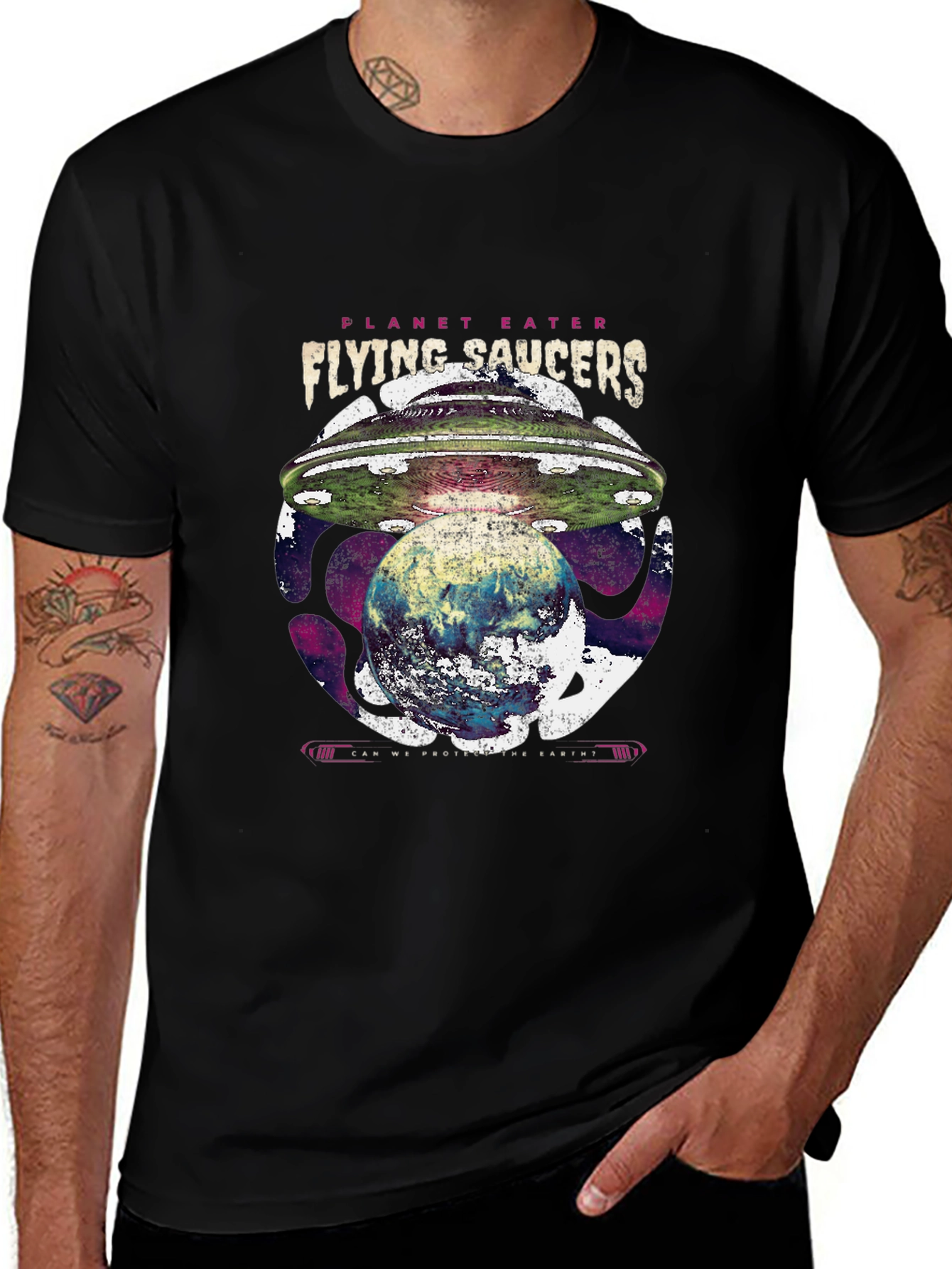 Planet Eater UFO T-Shirt - Flying Saucers Graphic Tee