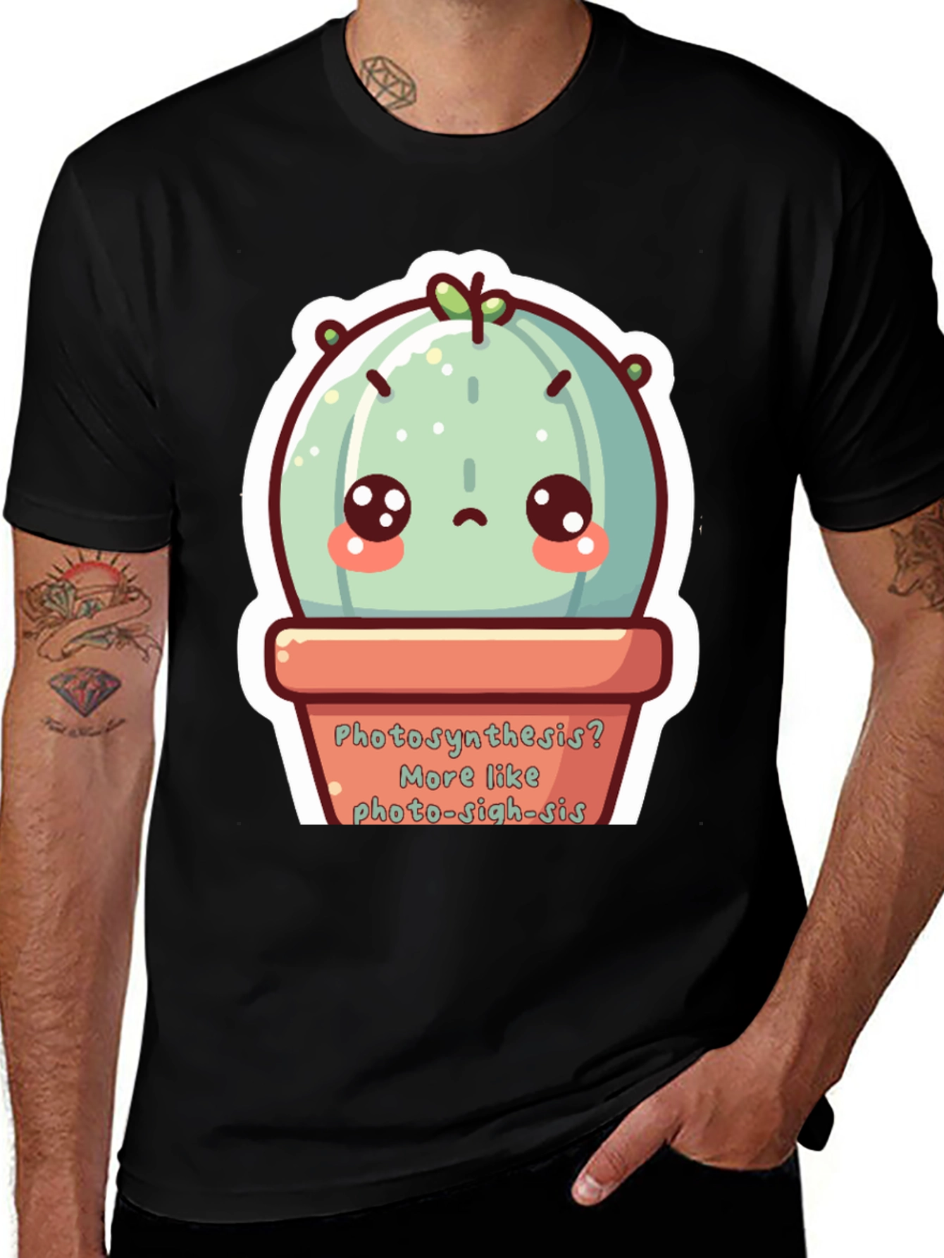 Variant 19 of Cute "Photo-sigh-sis" Cactus T-Shirt