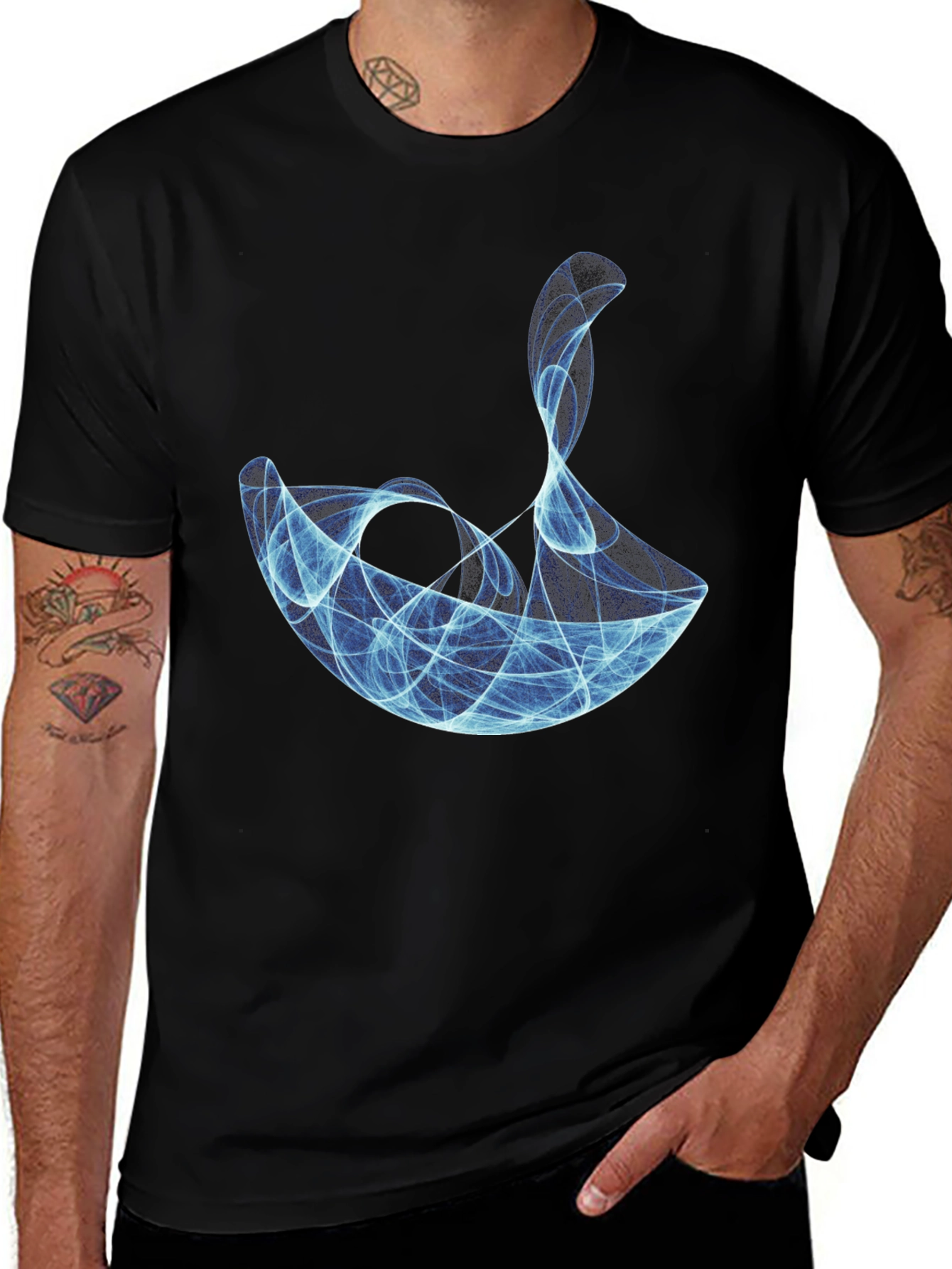 Variant 3 of Abstract Design Black T-Shirt