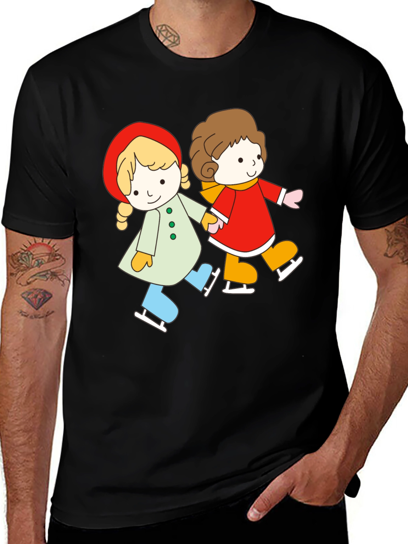 Variant 25 of Cute Cartoon Skating Tee