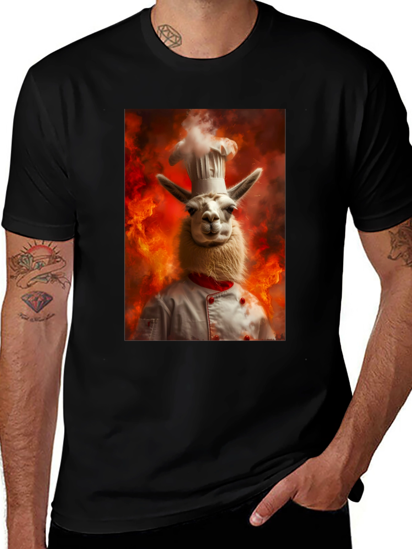 Variant 22 of Chef Llama T-Shirt - Culinary Humor Apparel