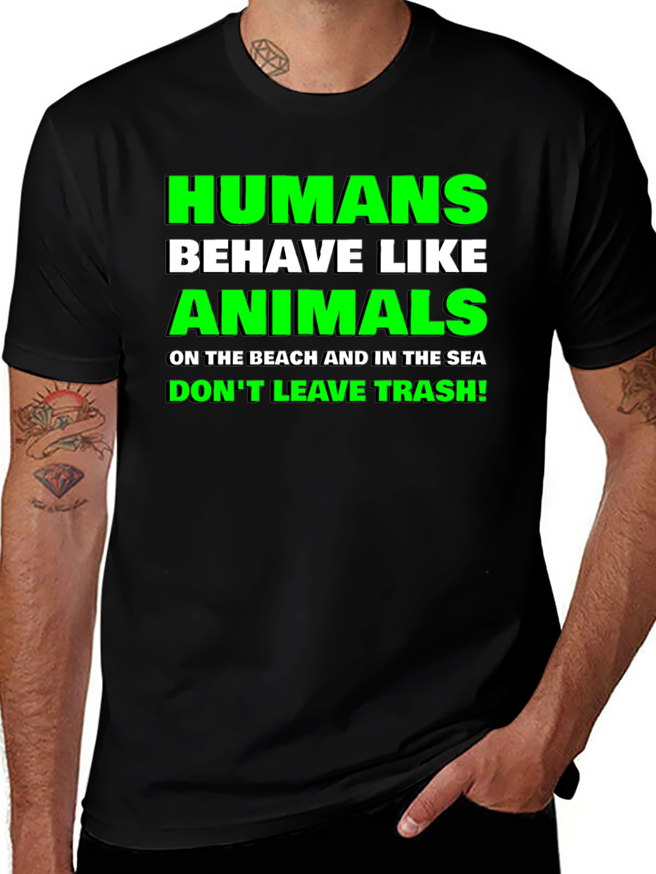 Variant 26 of Humans Behave Like Animals Graphic T-Shirt