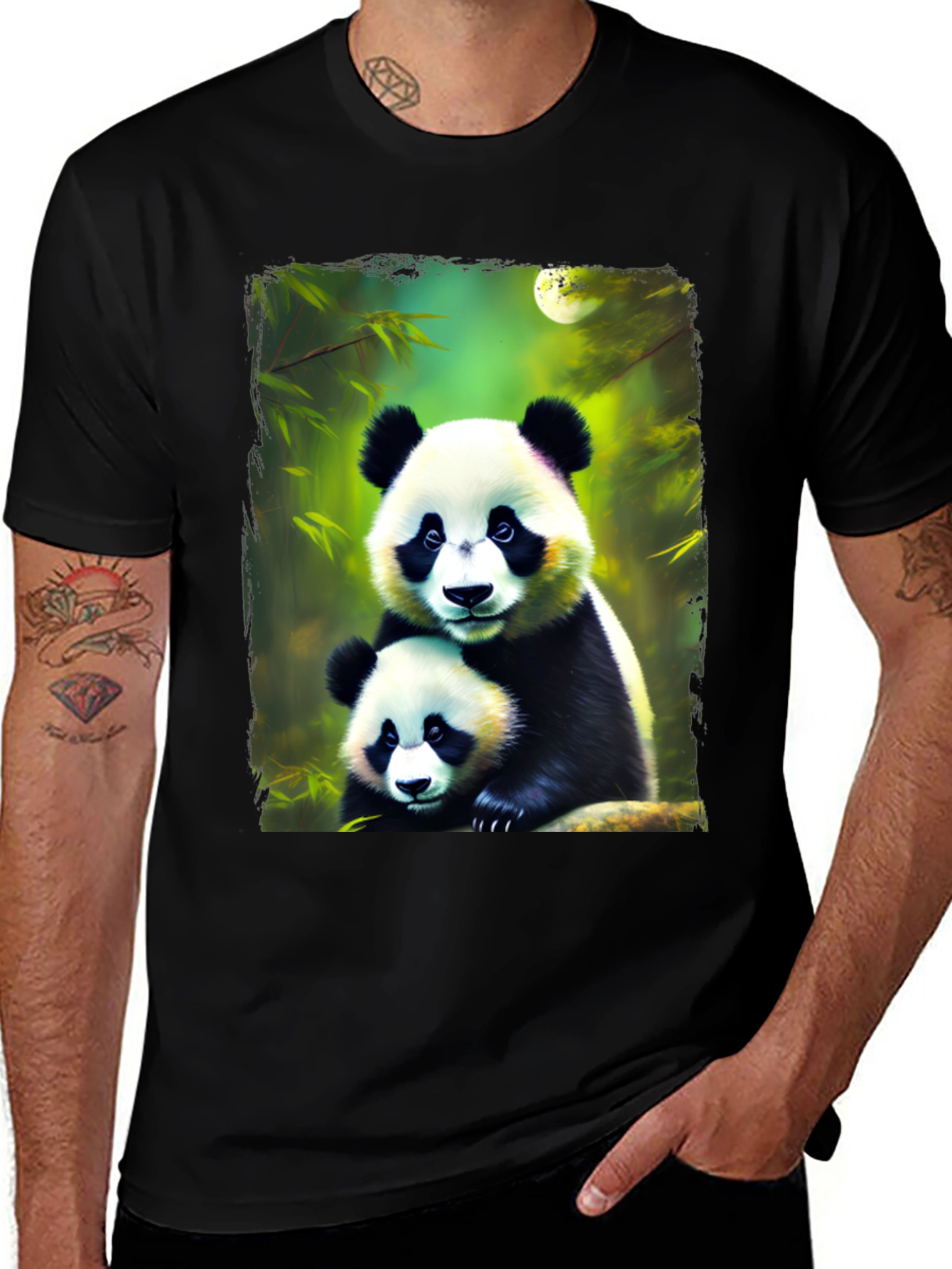 Variant 13 of Panda Bear Graphic Tee - Cute Animal Lovers Shirt