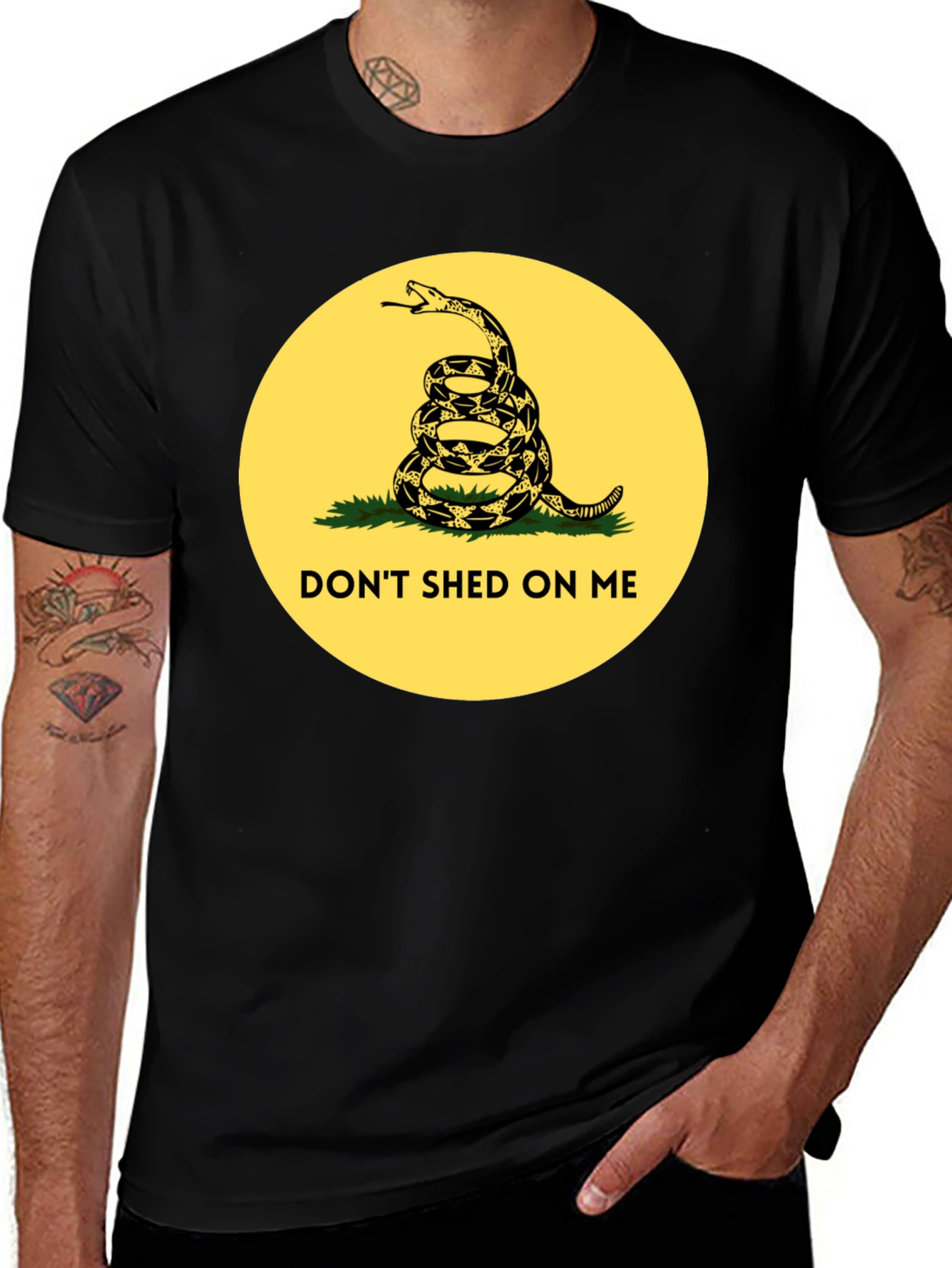 Variant 3 of Don't Shed on Me T-Shirt - Patriotic Snake Graphic Tee