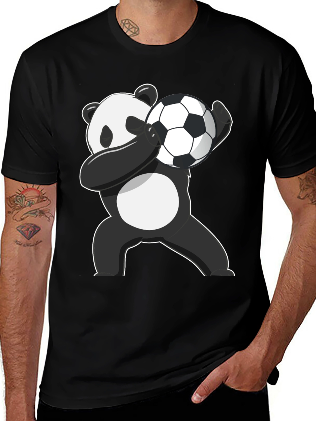 Variant 4 of Panda Dabbing Soccer Ball T-Shirt