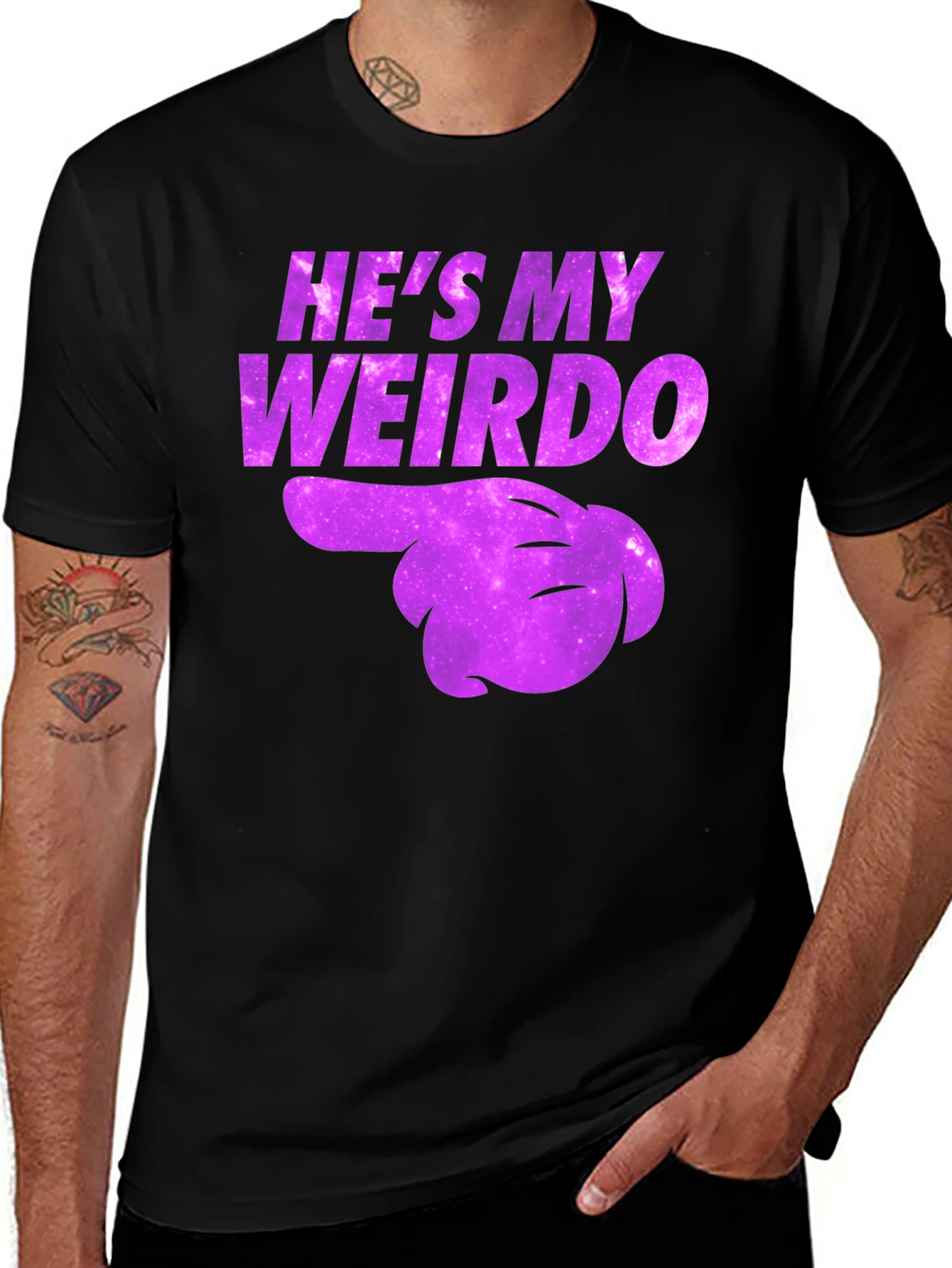 Variant 27 of He's My Weirdo Graphic Tee - Fun Couple's T-Shirt