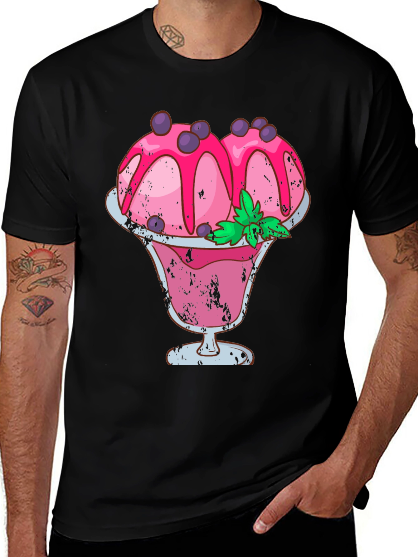 Variant 16 of Ice Cream Sundae Graphic T-Shirt