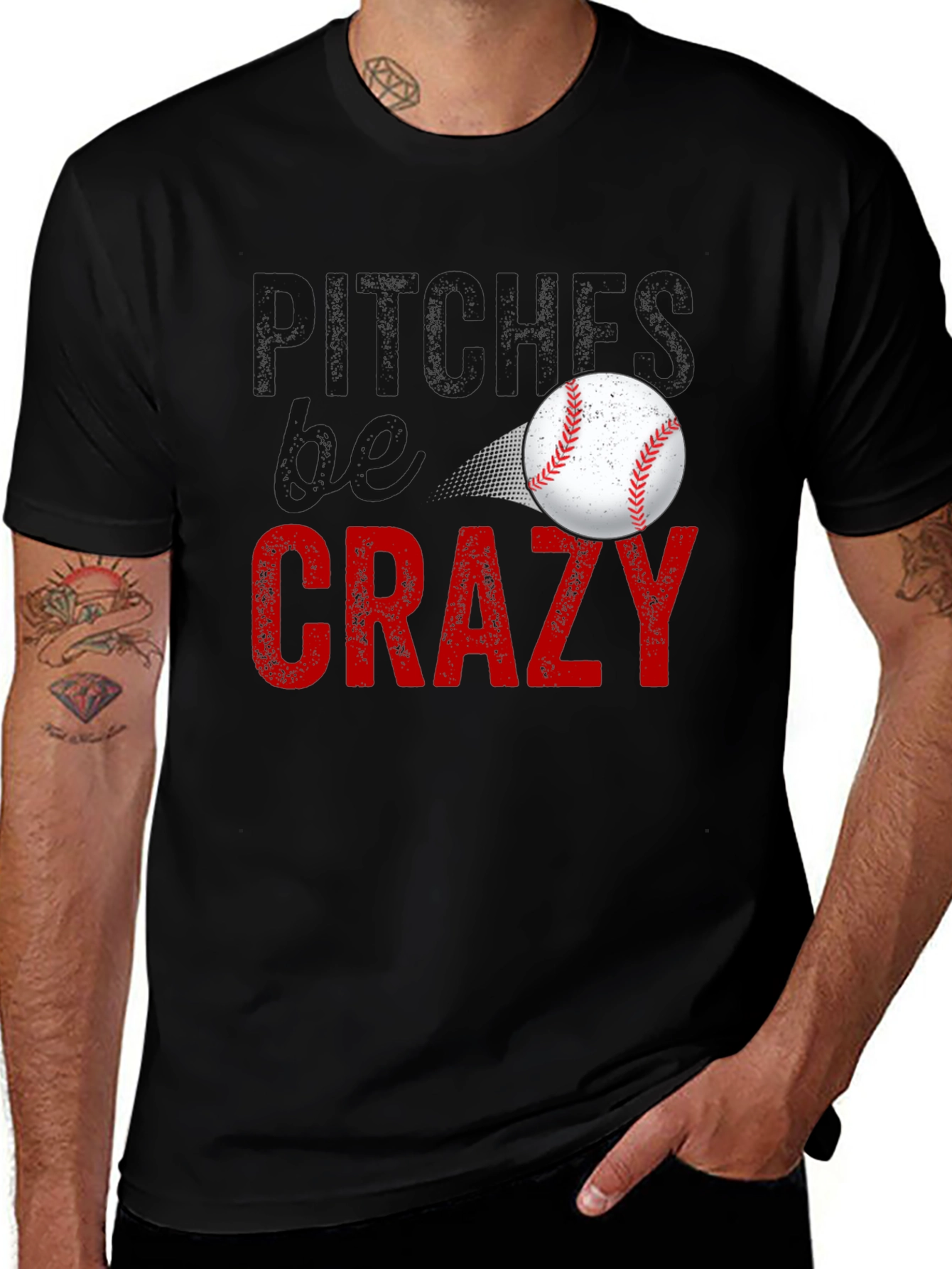 Variant 29 of Pitches Be Crazy Baseball T-Shirt