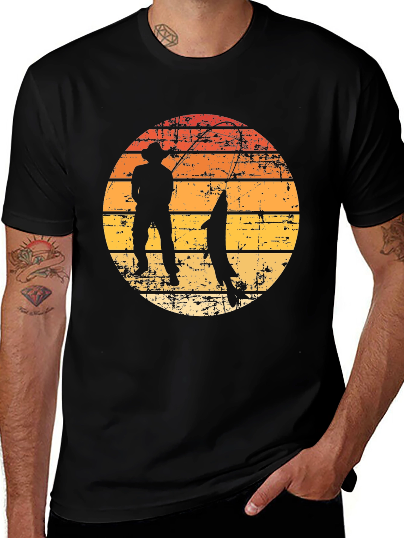 Variant 3 of Fishing Sunset Graphic Tee
