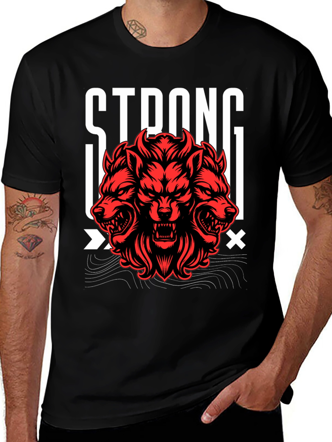 Variant 10 of Strong Unity Graphic Tee - Cerberus Design