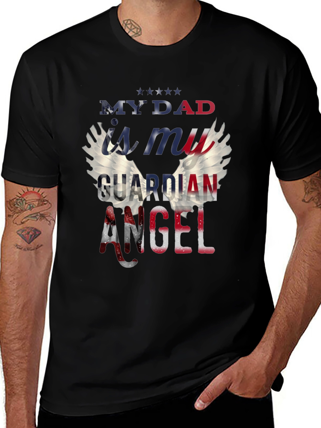 Variant 19 of My Dad is My Guardian Angel T-Shirt
