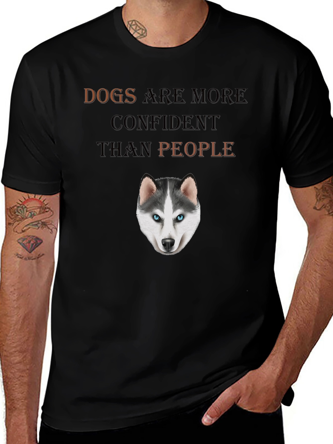 Variant 19 of Dogs Are More Confident Than People Graphic Tee