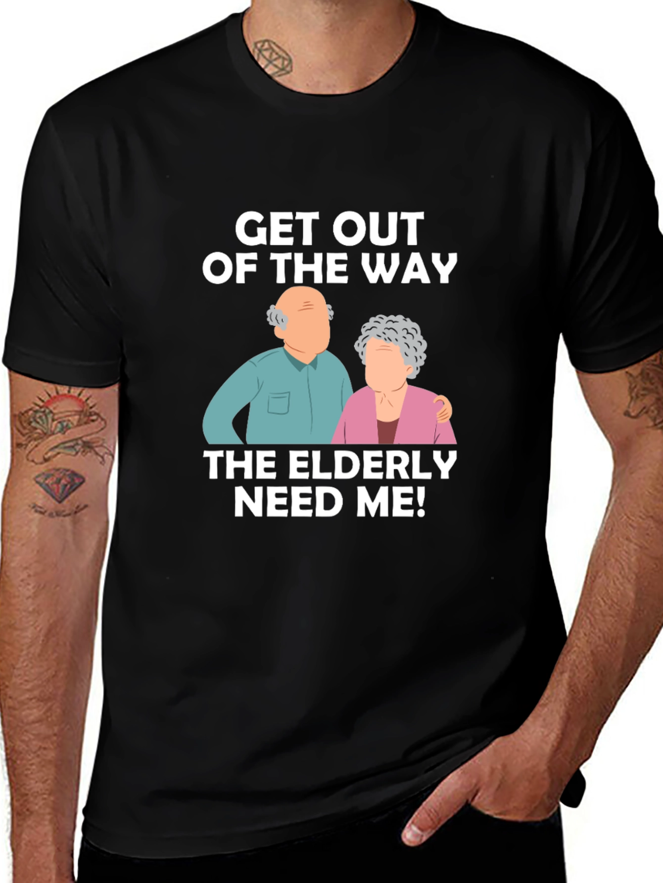 Variant 16 of Funny Elderly Need Me T-Shirt