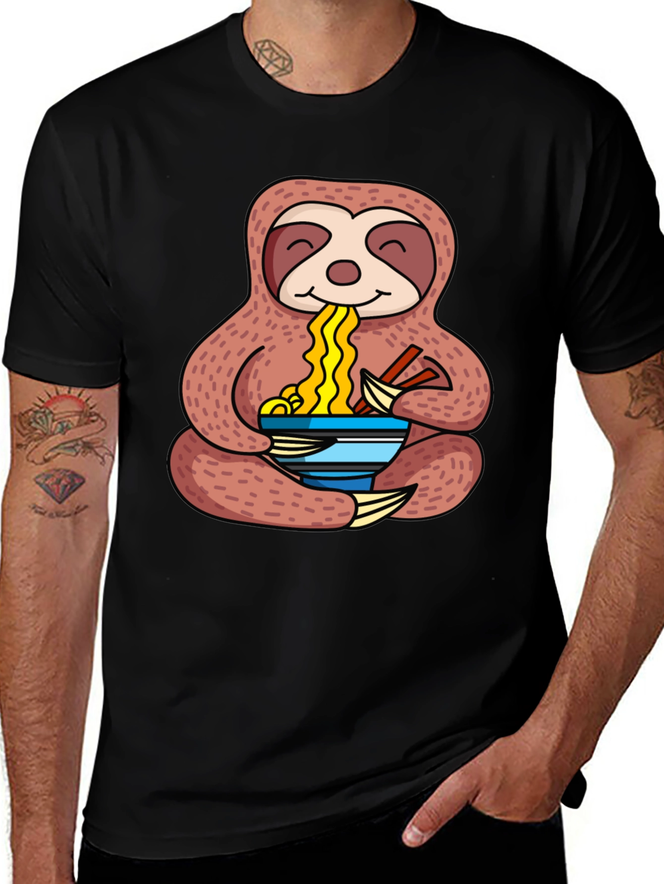 Variant 6 of Sloth Ramen T-Shirt - Noodles Lover Tee