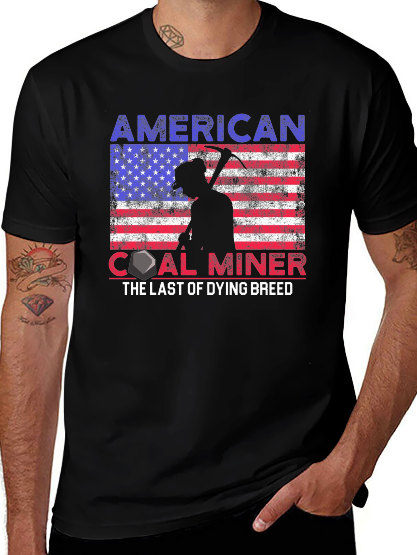 Variant 24 of American Coal Miner T-Shirt - Last of a Dying Breed