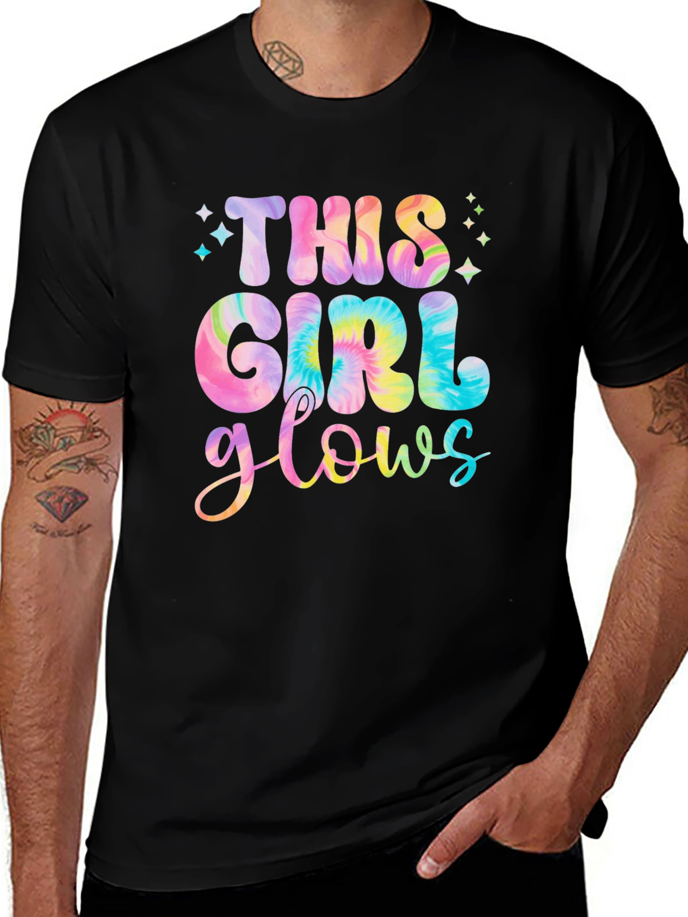 Variant 11 of This Girl Glows Tie-Dye Graphic Tee
