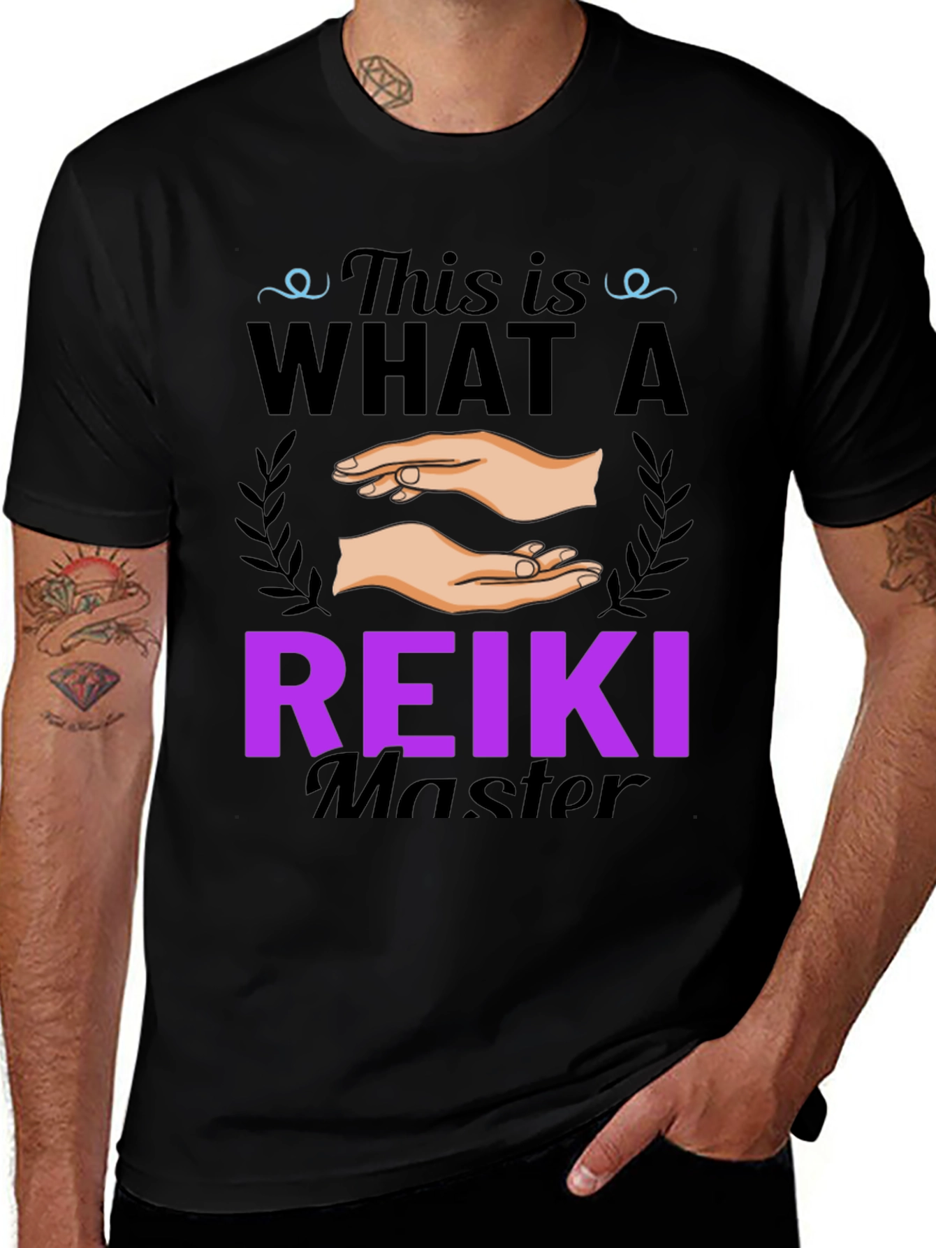 Reiki Master T-Shirt - Healing Hands Design