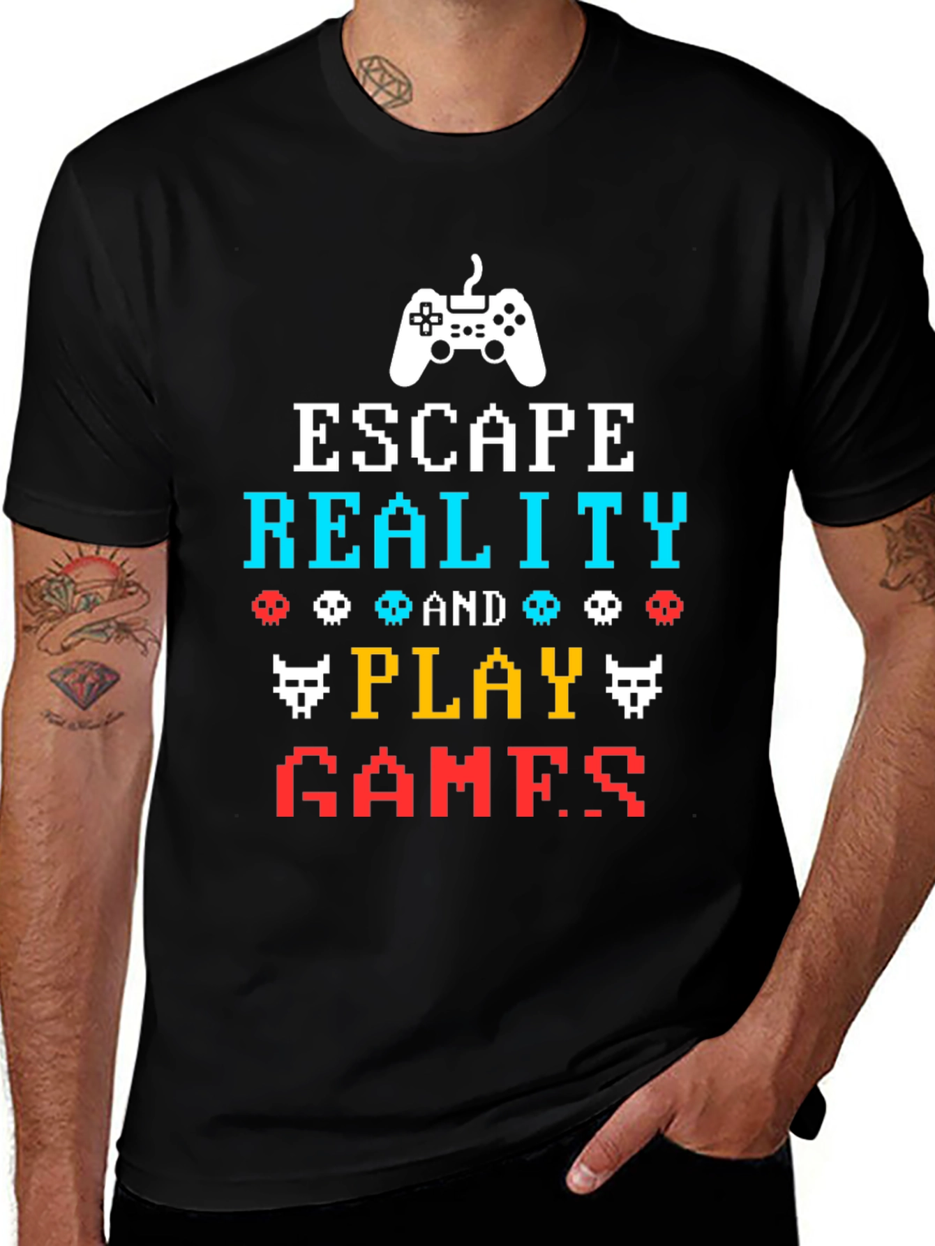 Escape Reality Play Games T-Shirt - Gamer Style