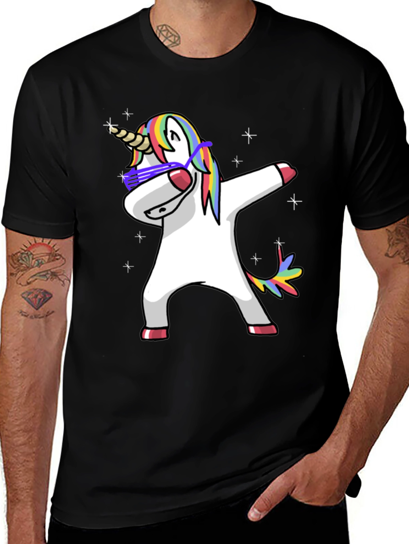 Variant 11 of Dabbing Unicorn Graphic Tee - Cool & Fun!