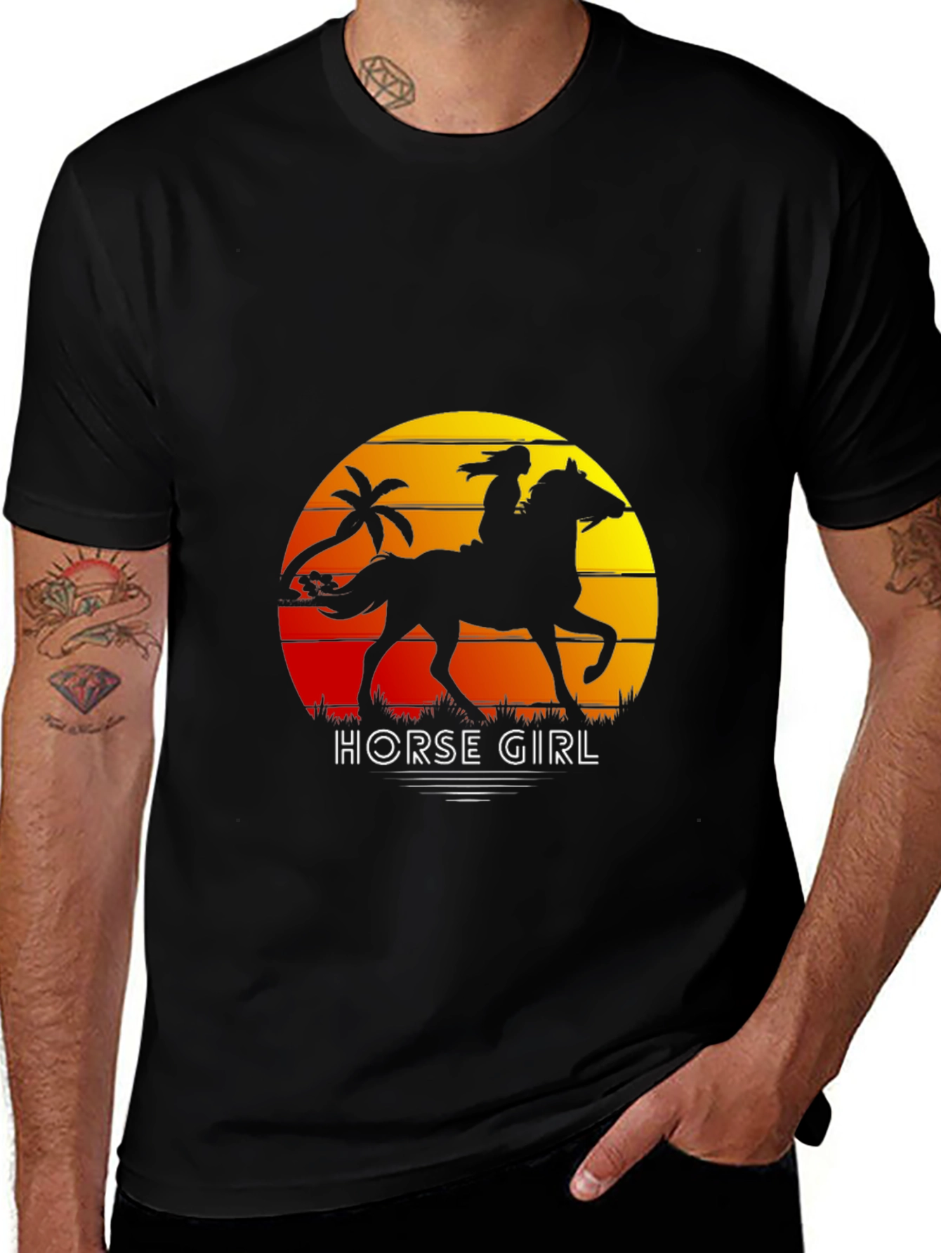 Variant 22 of Horse Girl Sunset T-Shirt