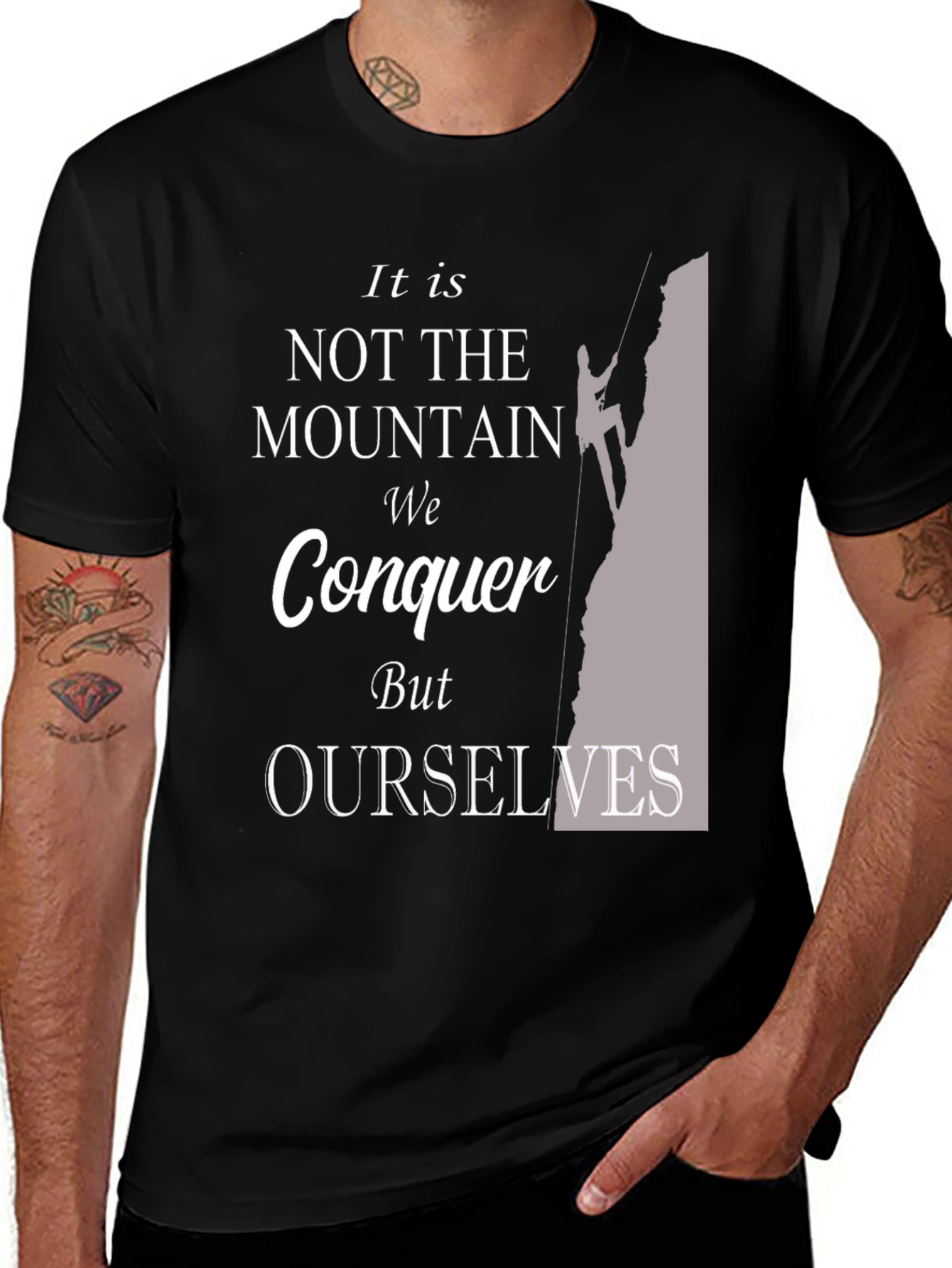 Variant 23 of Motivational Mountain Conquer T-Shirt