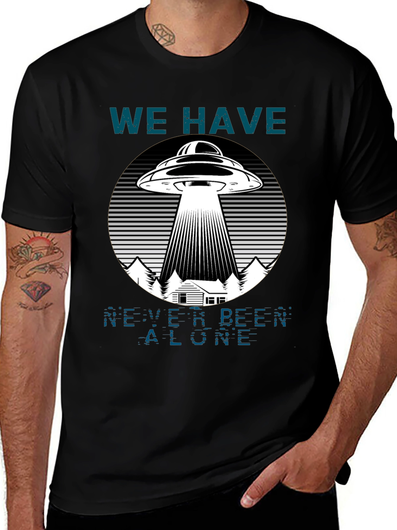 UFO Abduction T-Shirt - We Have Never Been Alone