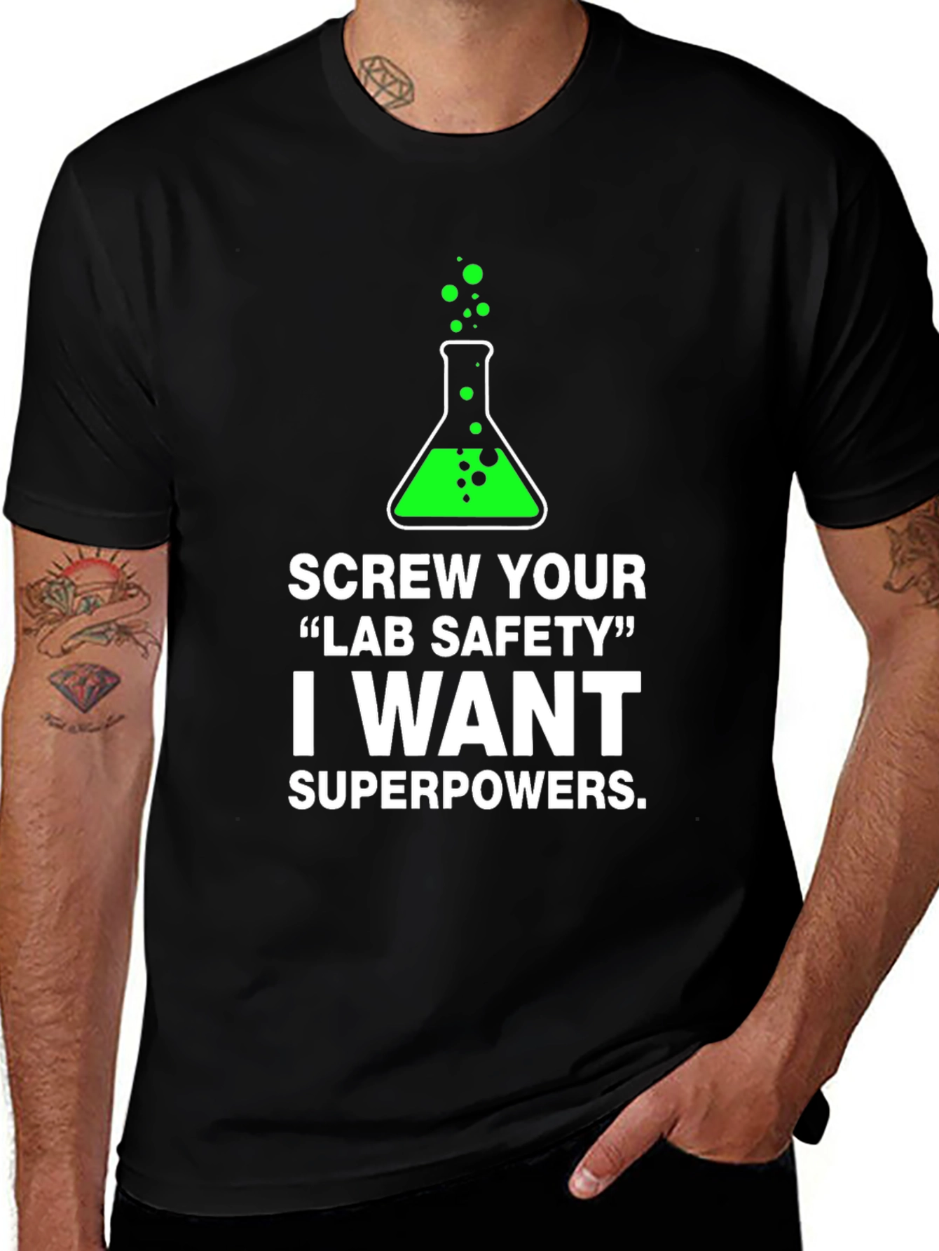Variant 7 of Lab Safety Superpowers Graphic Tee
