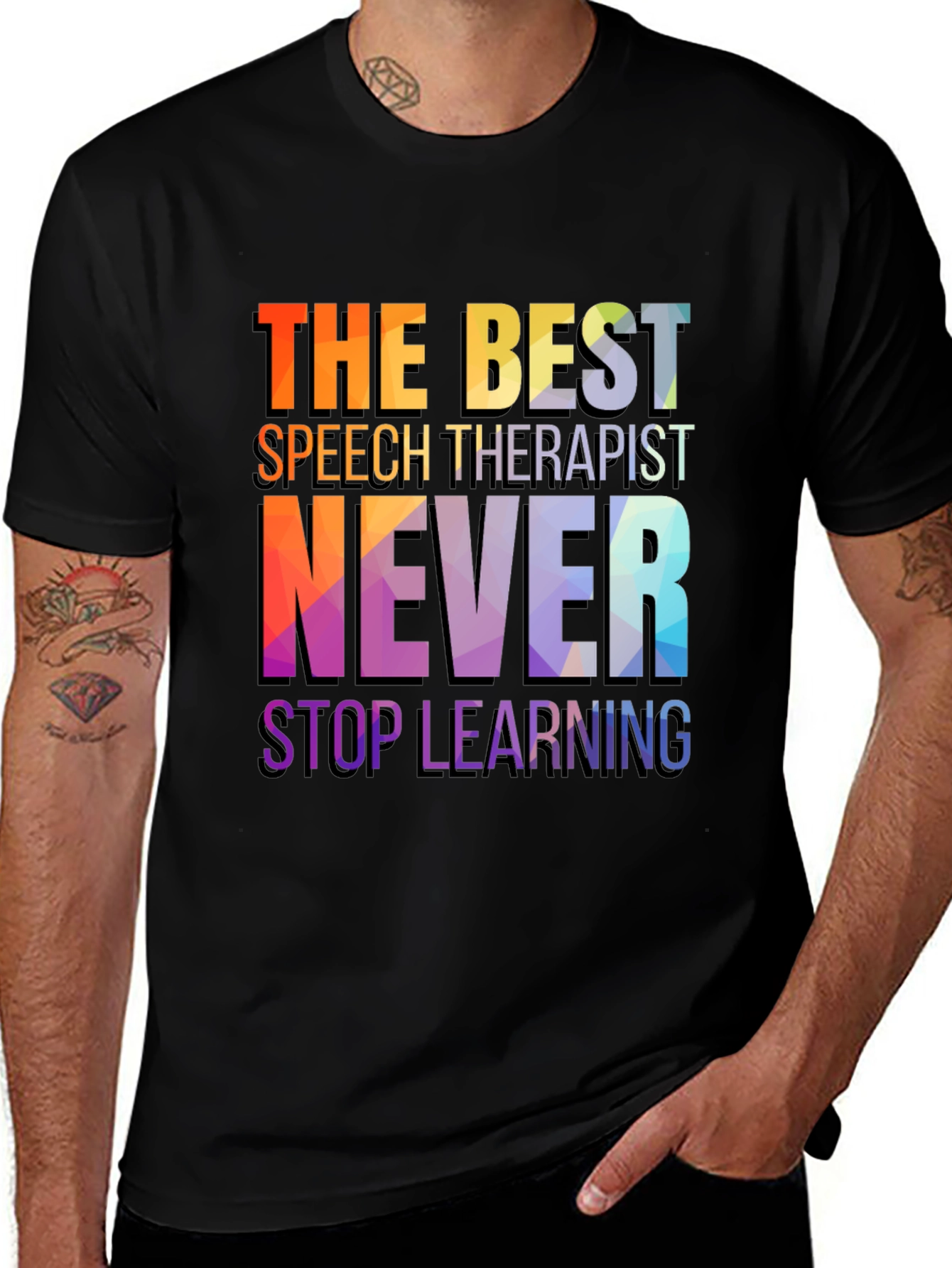 Variant 25 of Speech Therapist T-Shirt - Never Stop Learning Tee