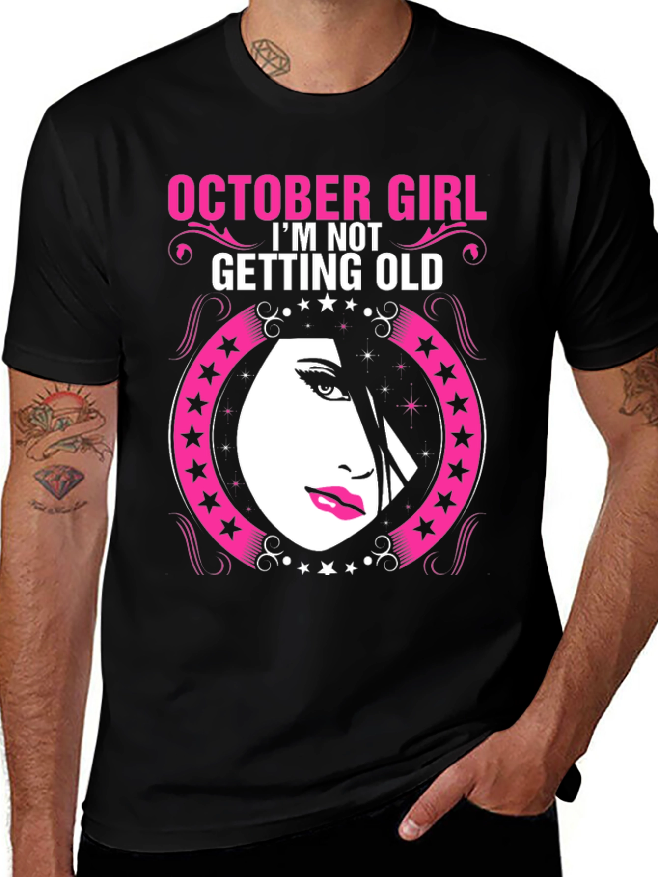 October Girl I'm Not Getting Old Black T-Shirt