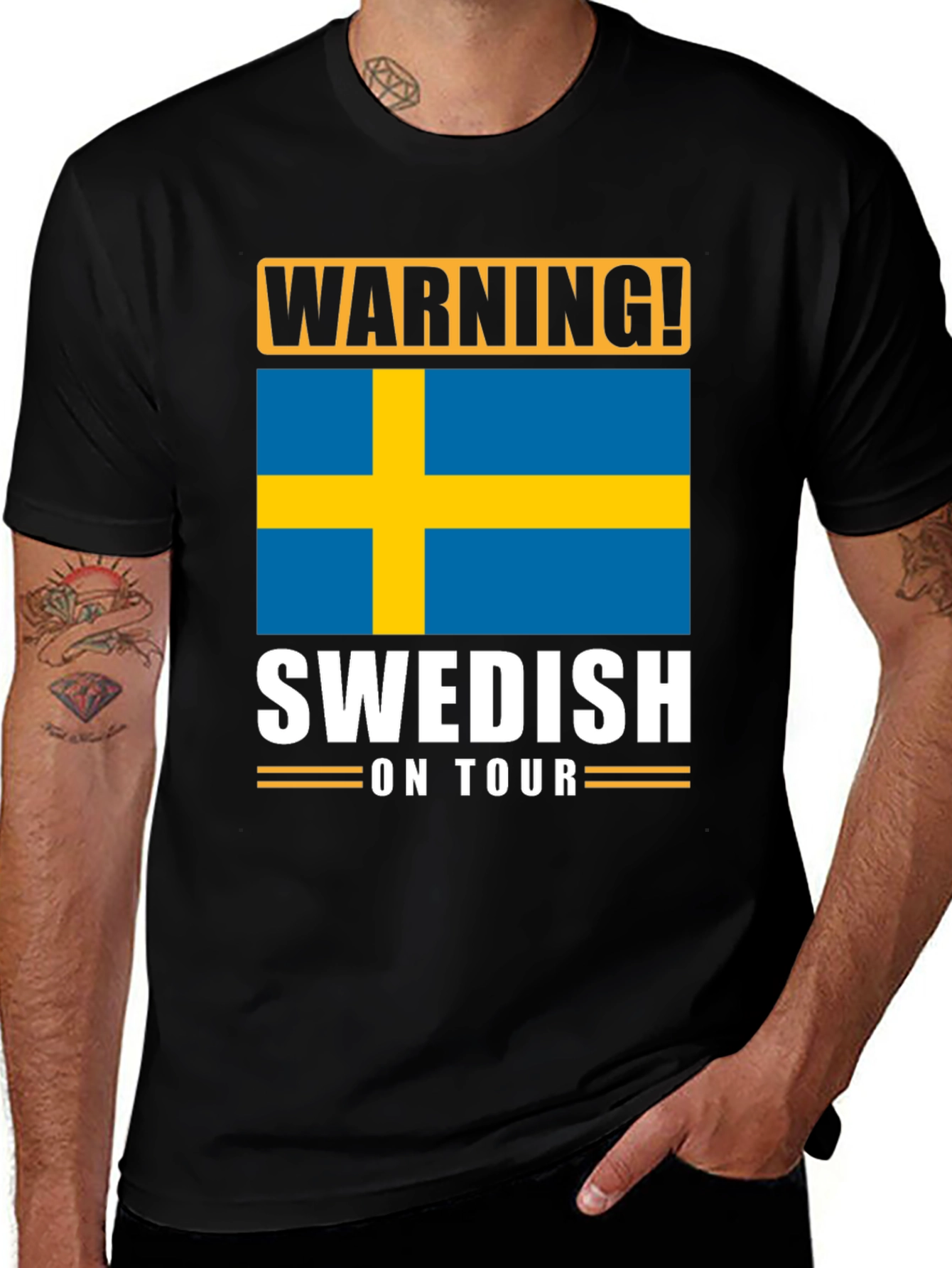 Variant 2 of Warning! Swedish on Tour T-Shirt